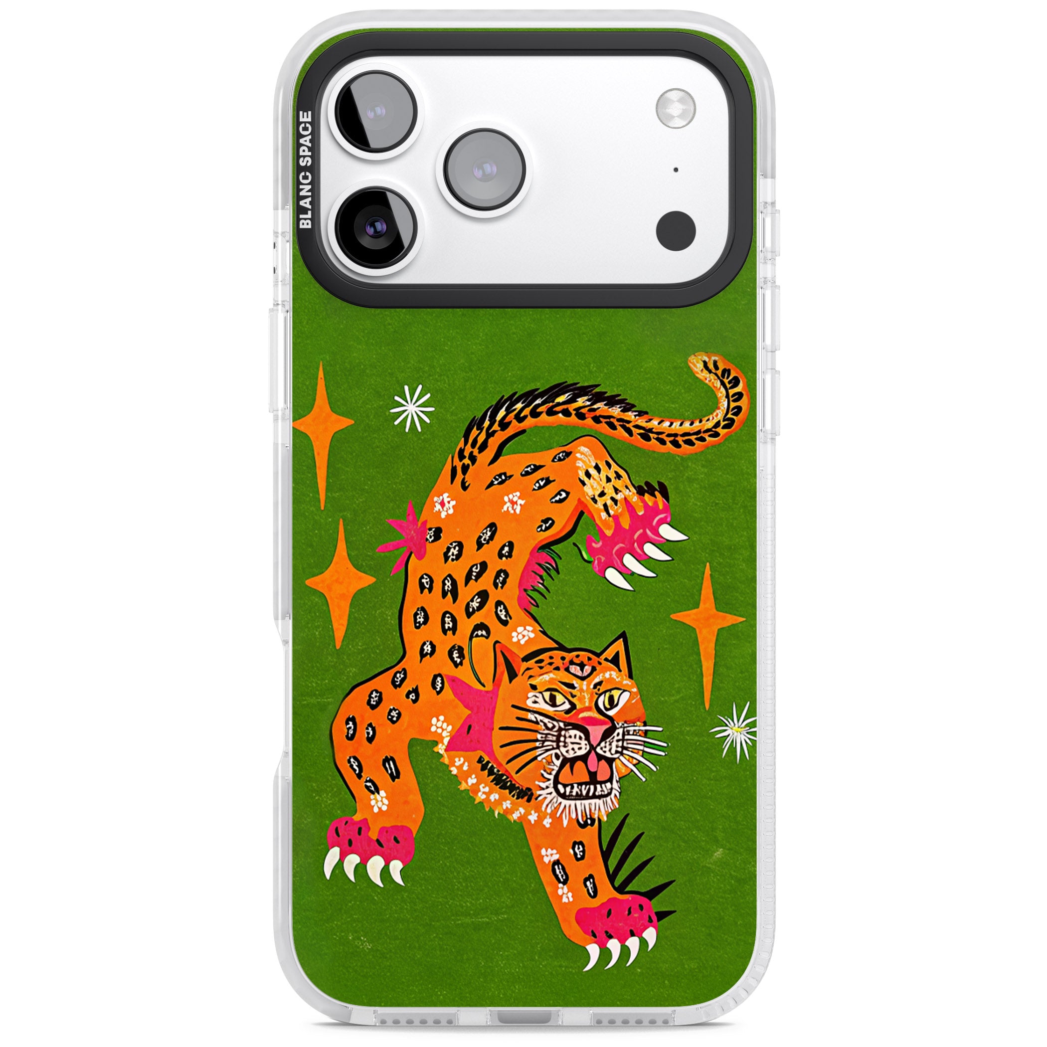 Fierce Jaguar iPhone 17 Pro Impact Pro Clear Phone Case
