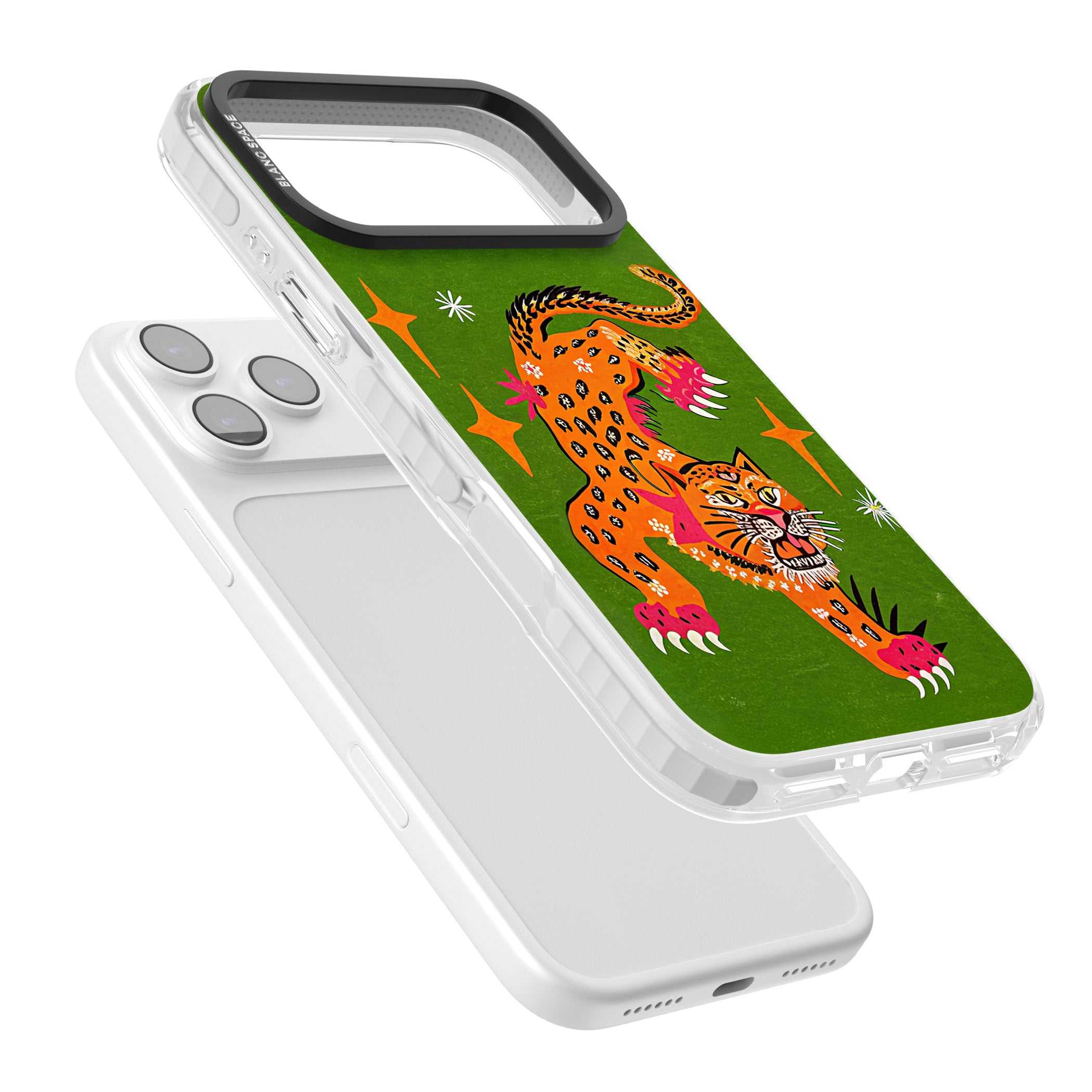 Fierce Jaguar iPhone 17 Pro Impact Pro Clear Phone Case Colours