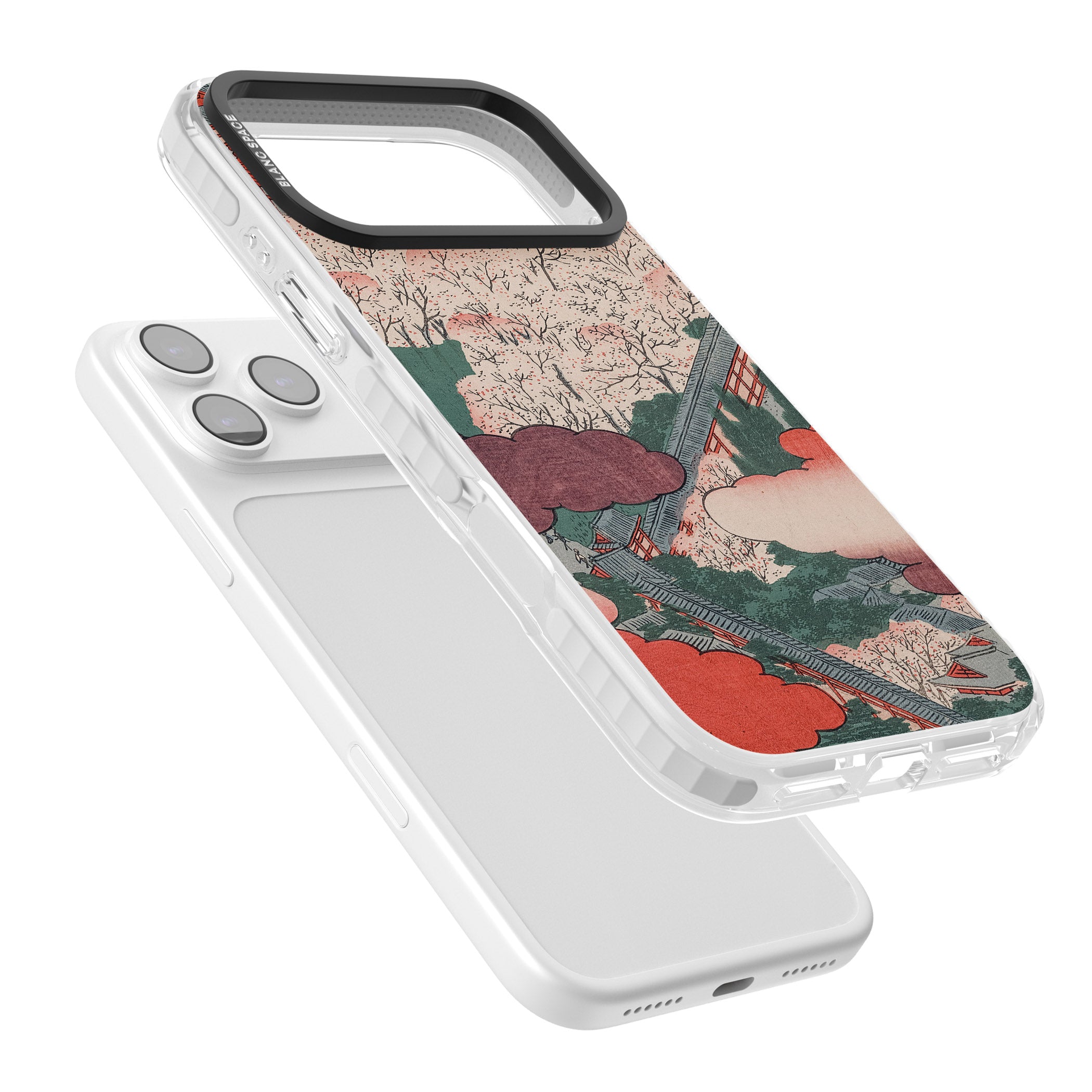 Vintage Japanese Illustrations Japanese City iPhone 17 Pro Max Impact Pro Clear Phone Case Colours