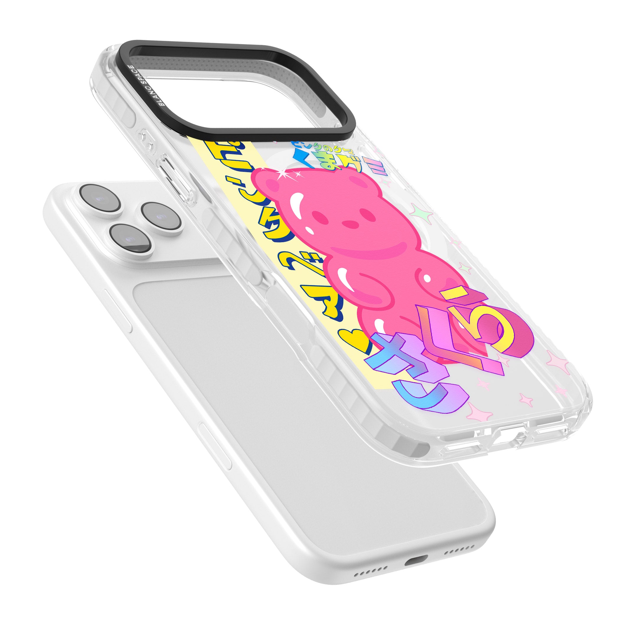 Kawaii Pink Bear Collage iPhone 17 Pro Impact Pro Clear Phone Case Colours