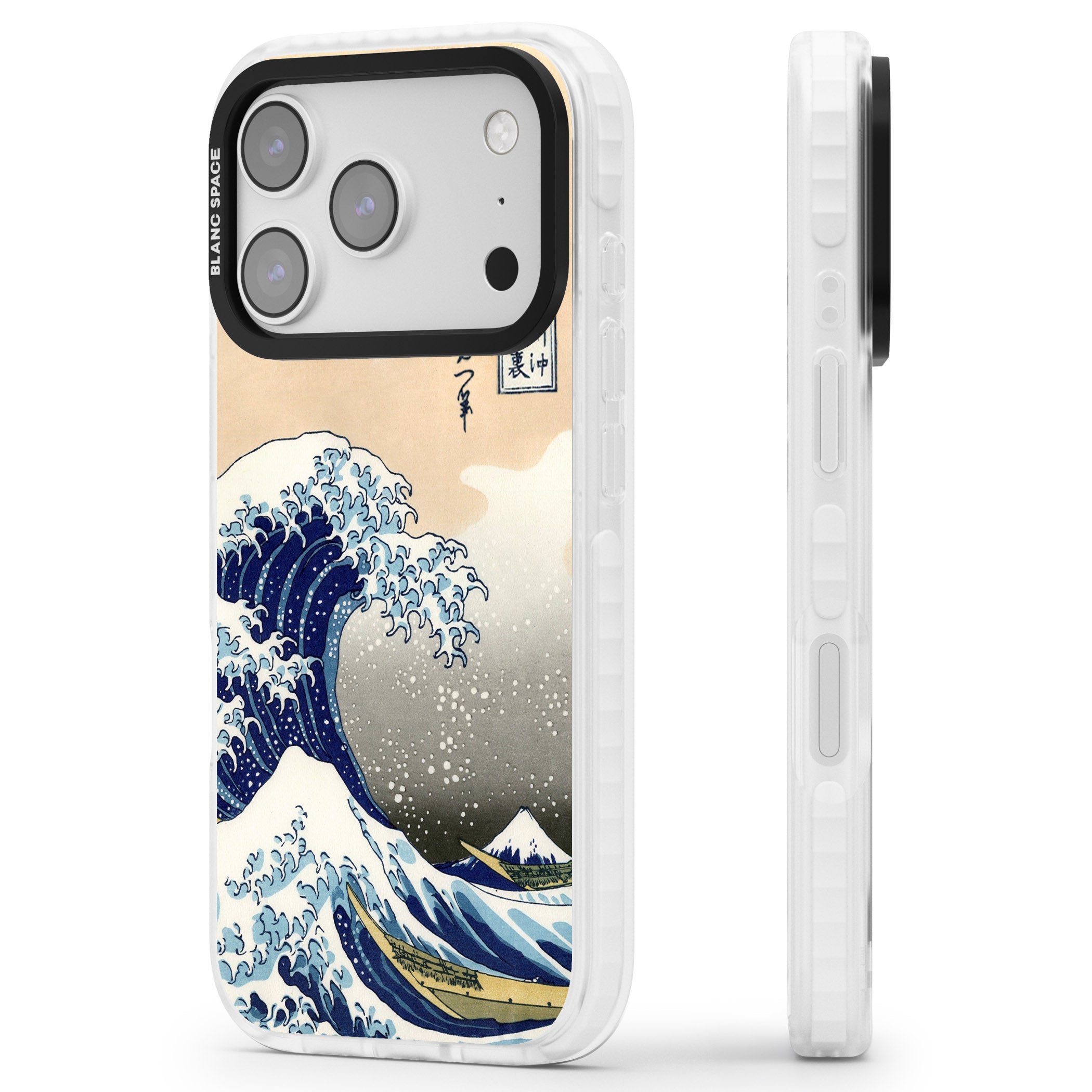 Great Wave iPhone 17 Pro Impact Pro Clear Phone Case Side Profile
