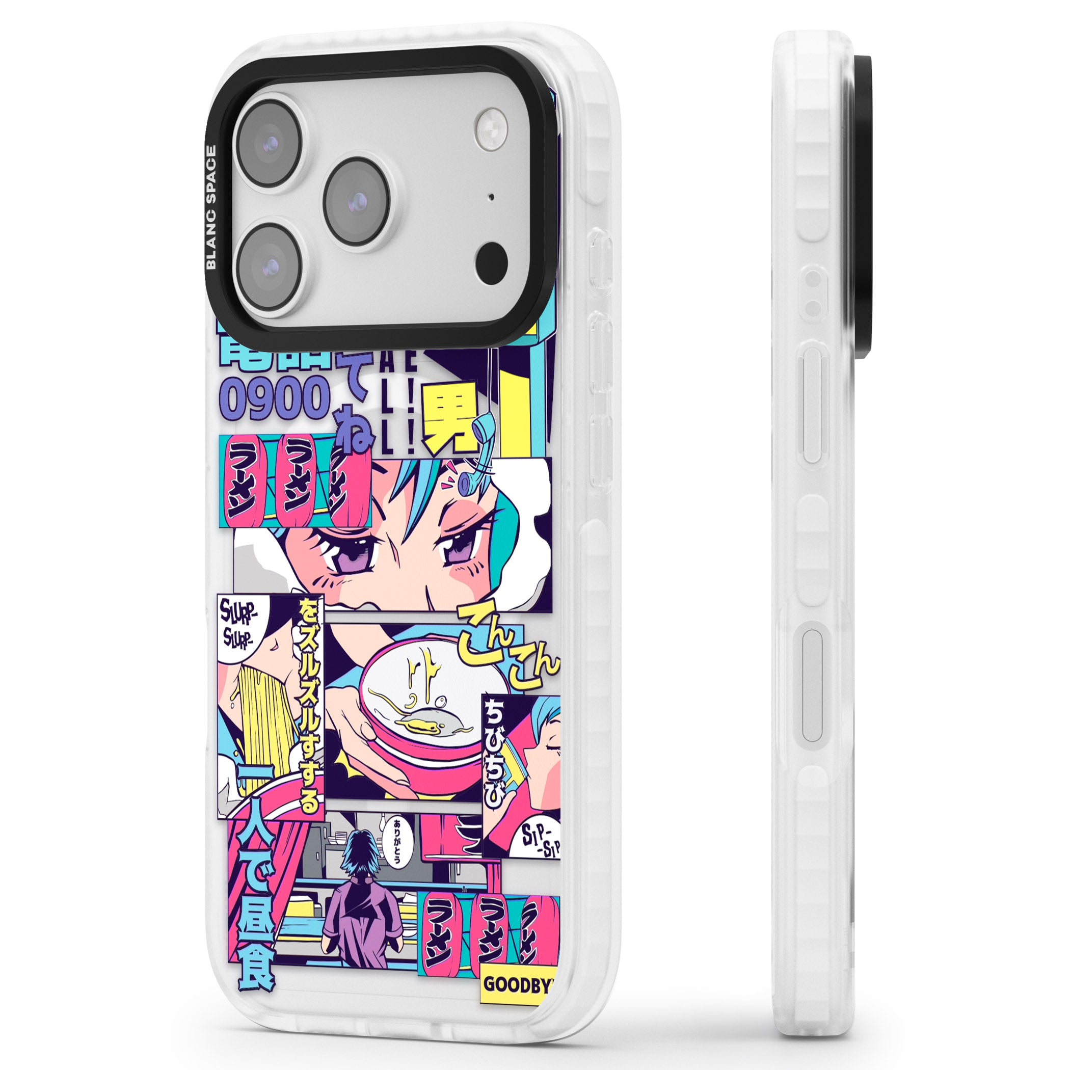 Vibrant Anime Comic iPhone 17 Pro Max Impact Pro Clear Phone Case Side Profile