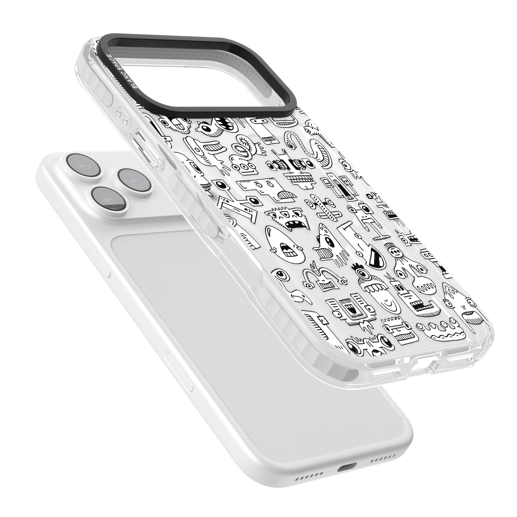 Weird Friends iPhone 17 Pro Max Impact Pro Clear Phone Case Colours