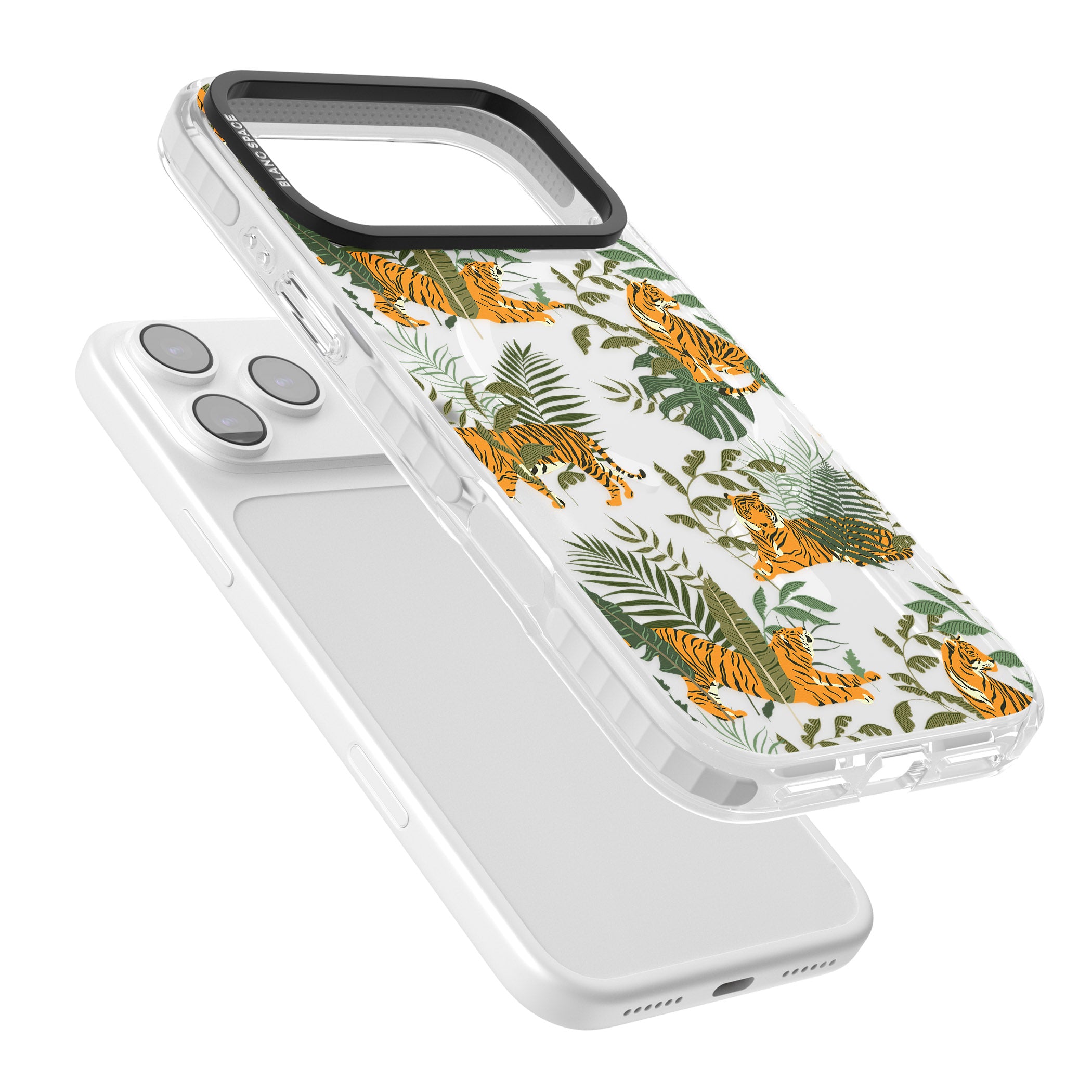 Tiger & Fern Jungle iPhone 17 Pro Max Impact Pro Clear Phone Case Colours