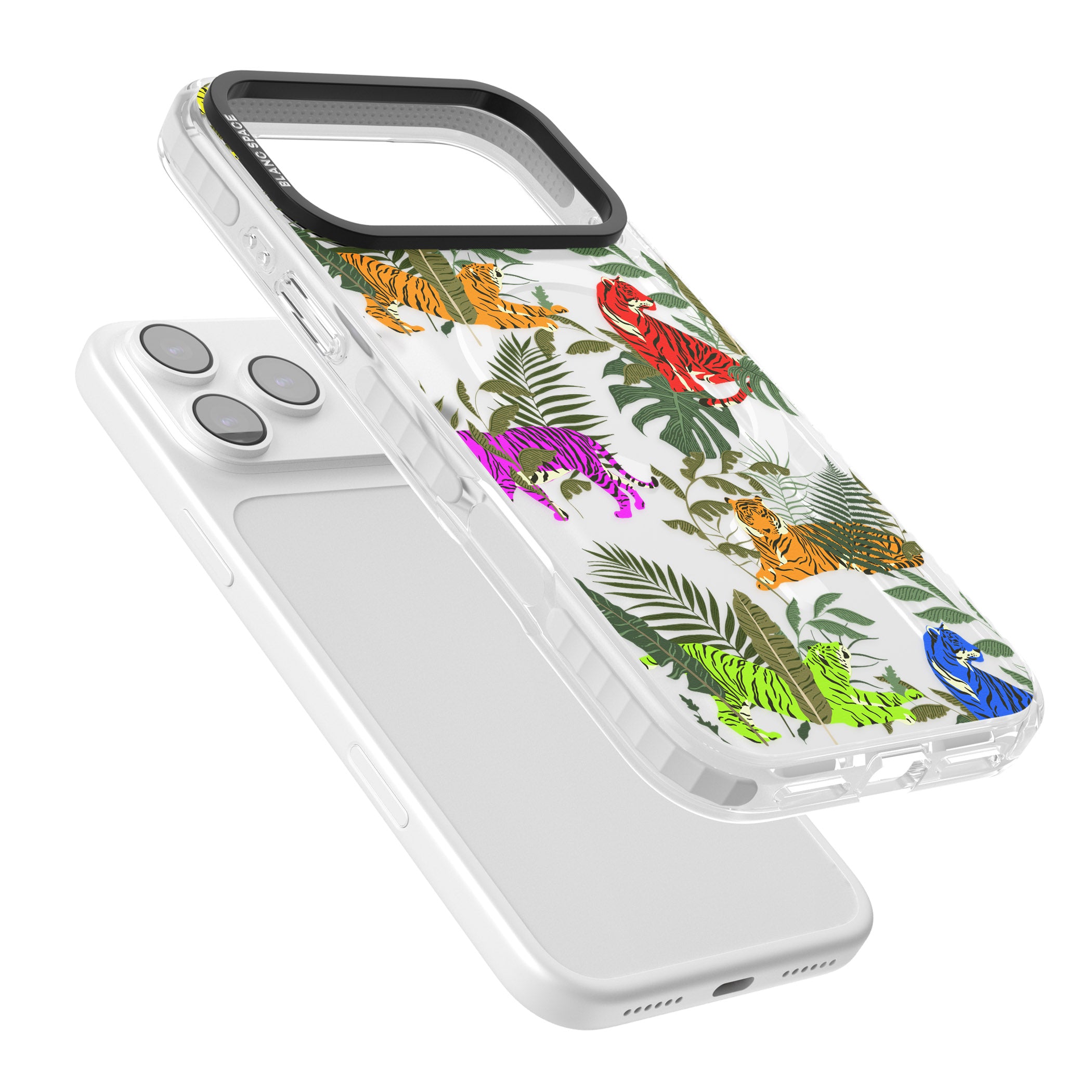 Colorful Jungle Tiger iPhone 17 Pro Impact Pro Clear Phone Case Colours