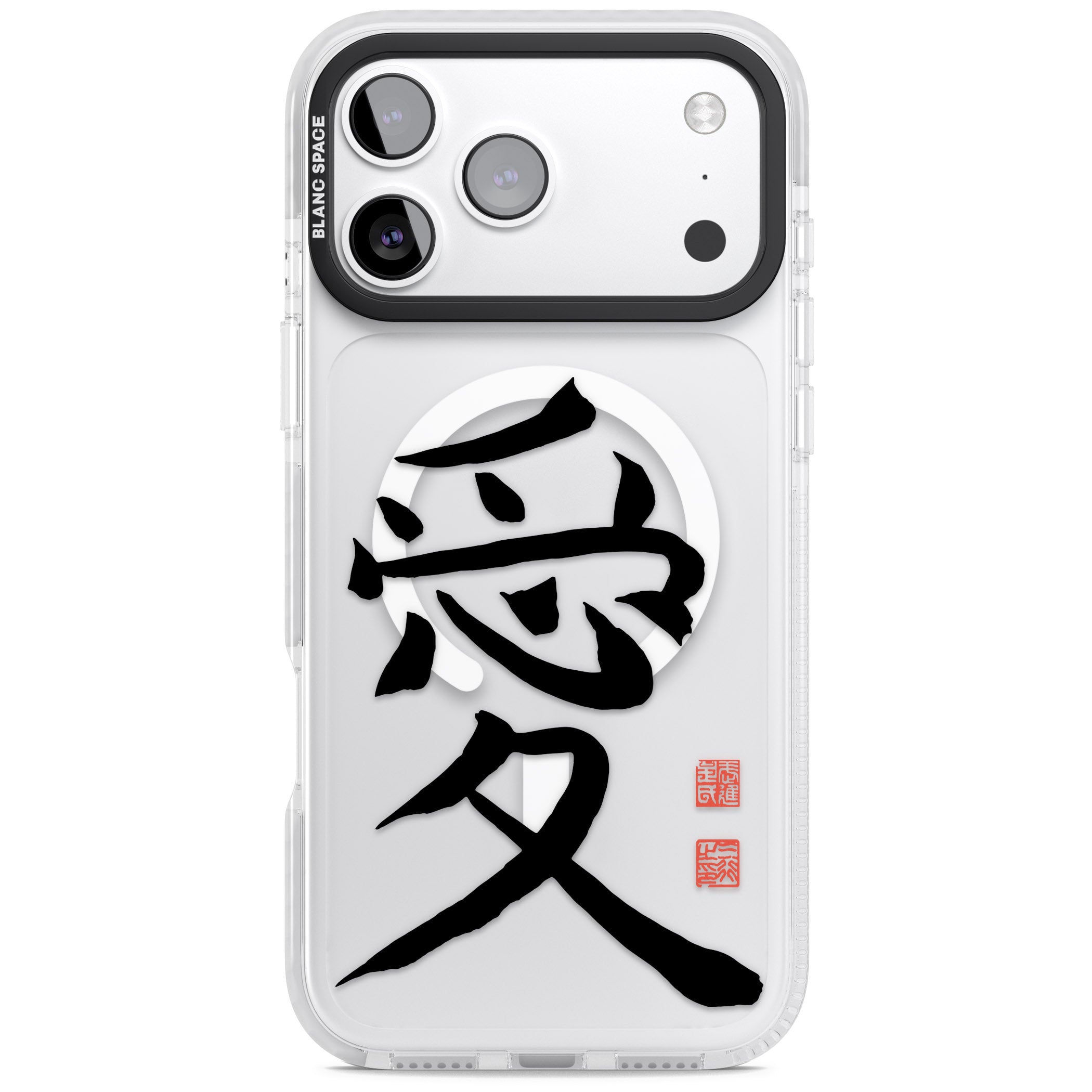 Japanese Kanji Love iPhone 17 Pro Max Impact Pro Clear Phone Case
