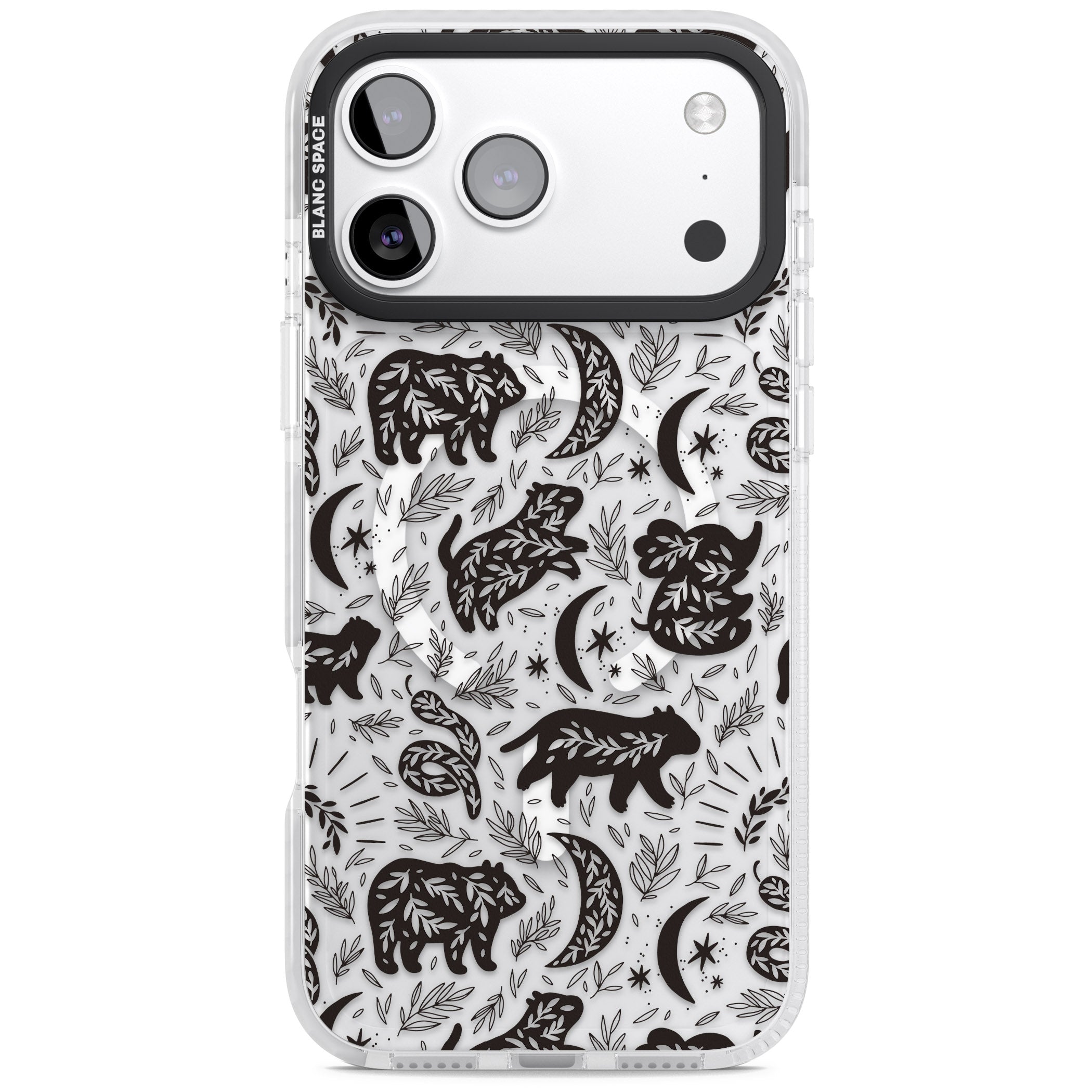 Midnight Forest Animals iPhone 17 Pro Max Impact Pro Clear Phone Case