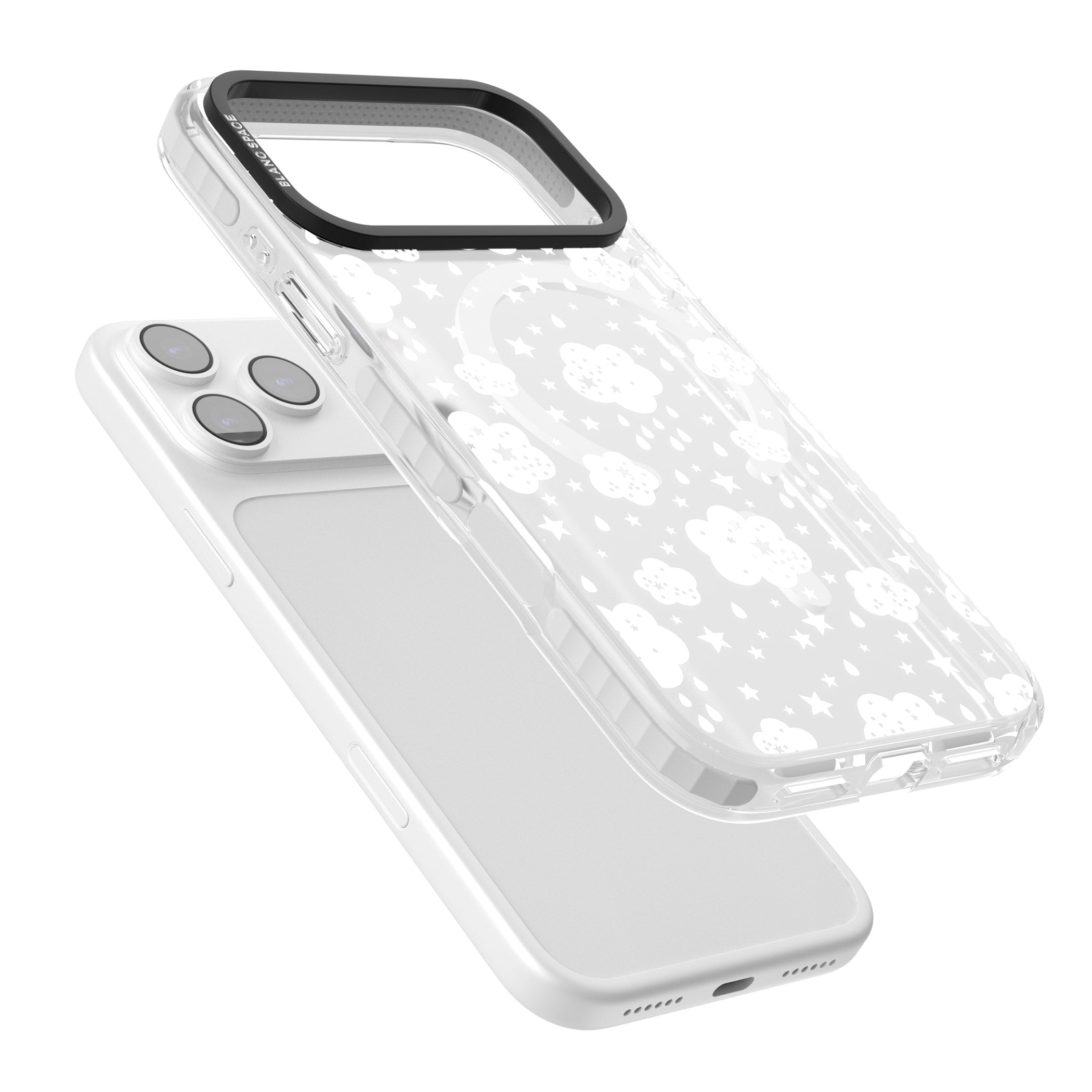 Starry Rain Clouds iPhone 17 Pro Max Impact Pro Clear Phone Case Colours