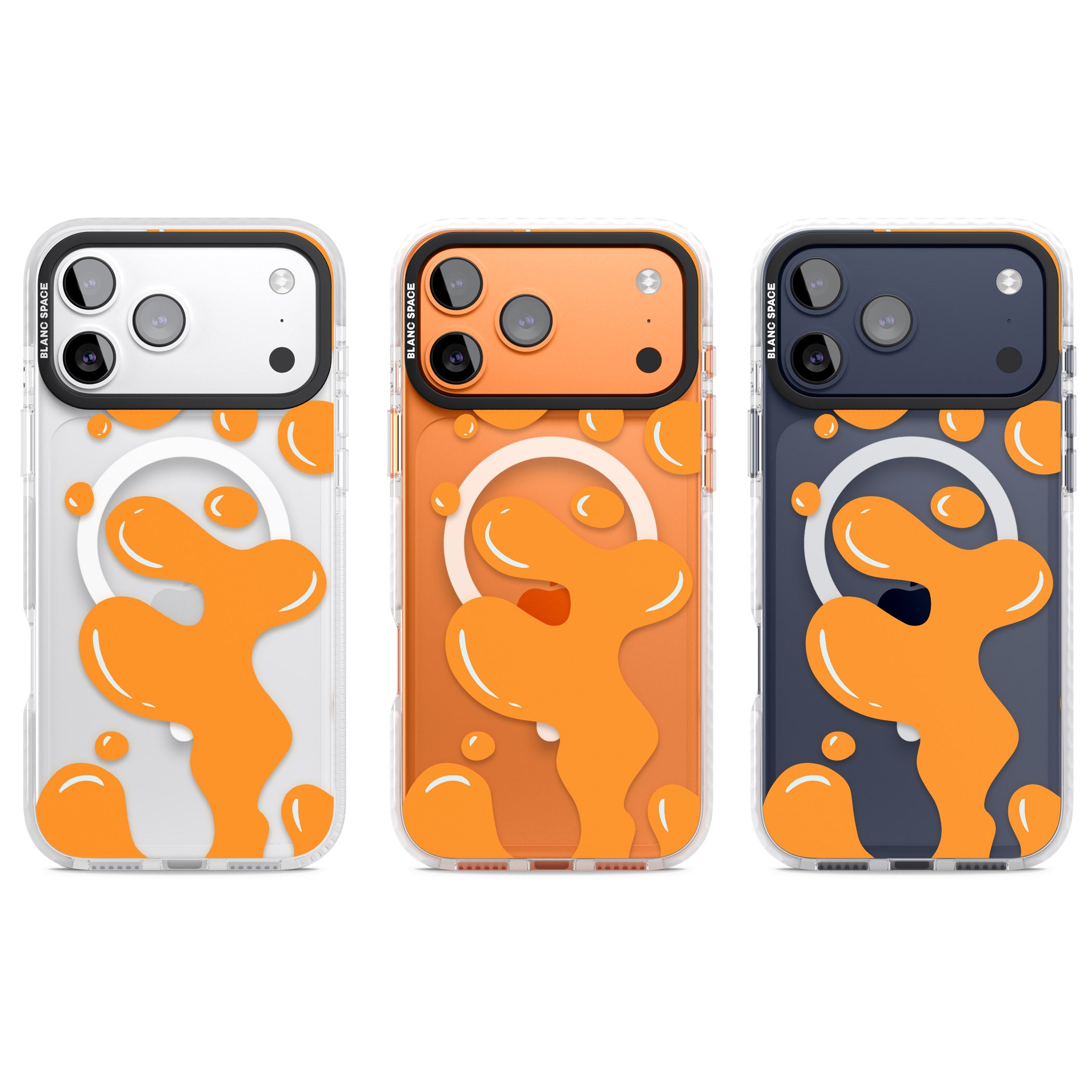 Orange Lava Lamp iPhone 17 Pro Impact Pro Clear Phone Case APT Impact Protection