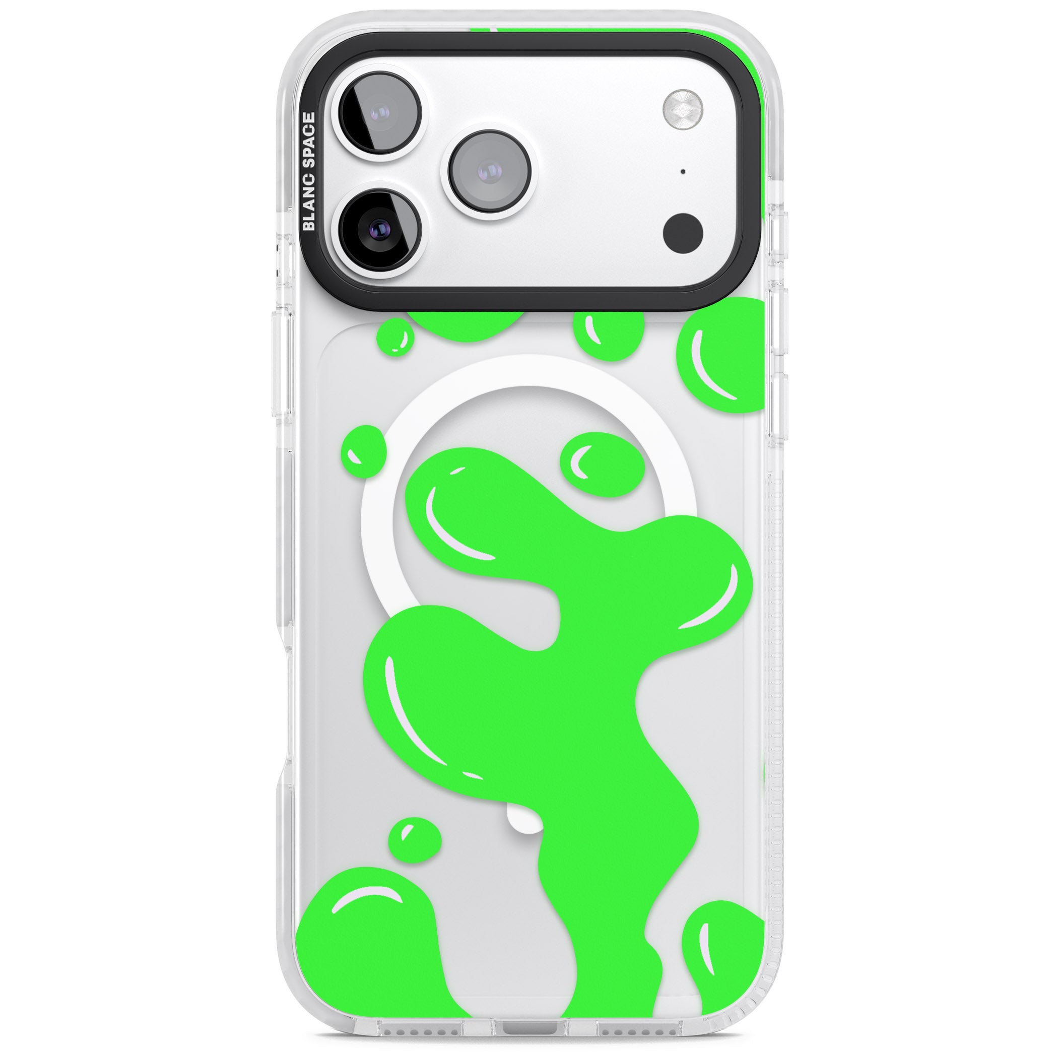 Green Lava Lamp iPhone 17 Pro Impact Pro Clear Phone Case