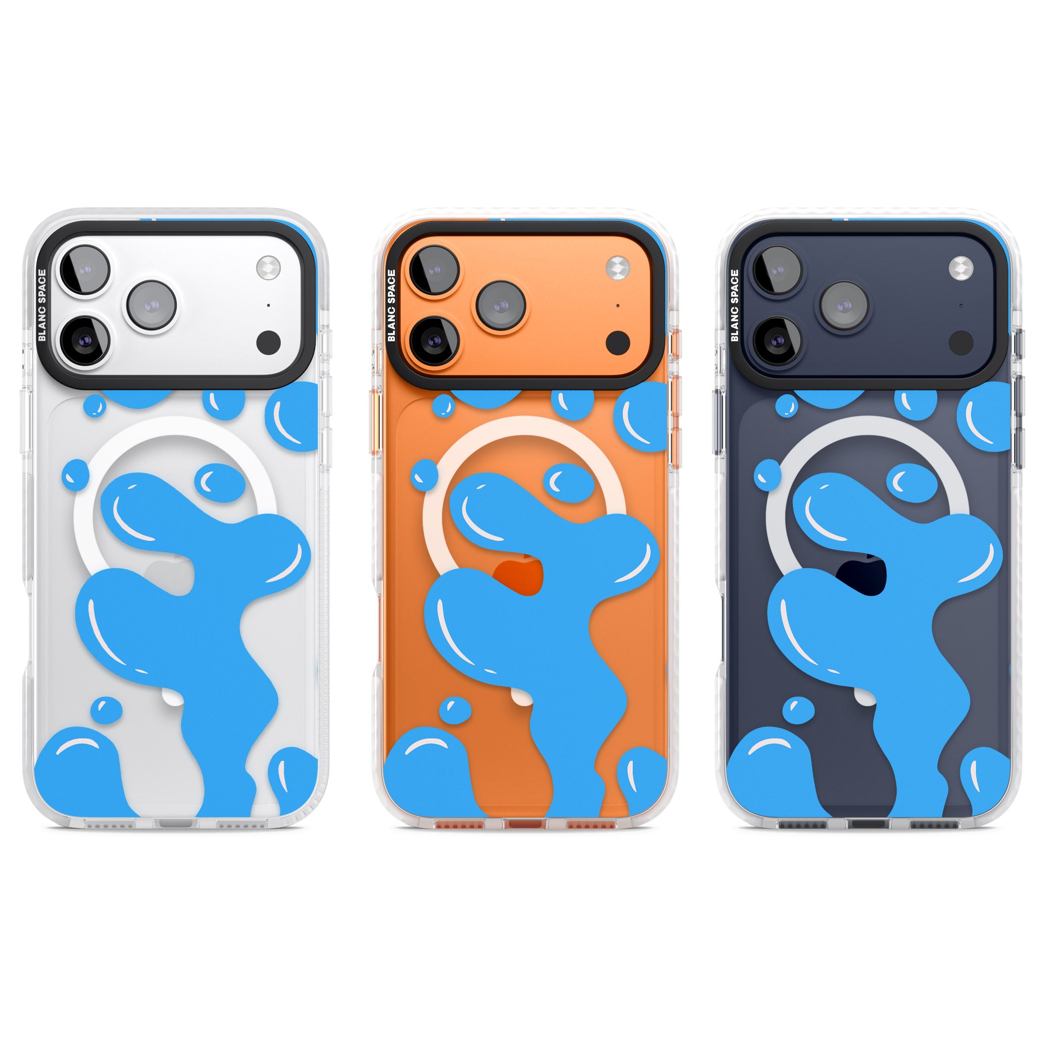 Blue Lava Lamp iPhone 17 Pro Impact Pro Clear Phone Case APT Impact Protection