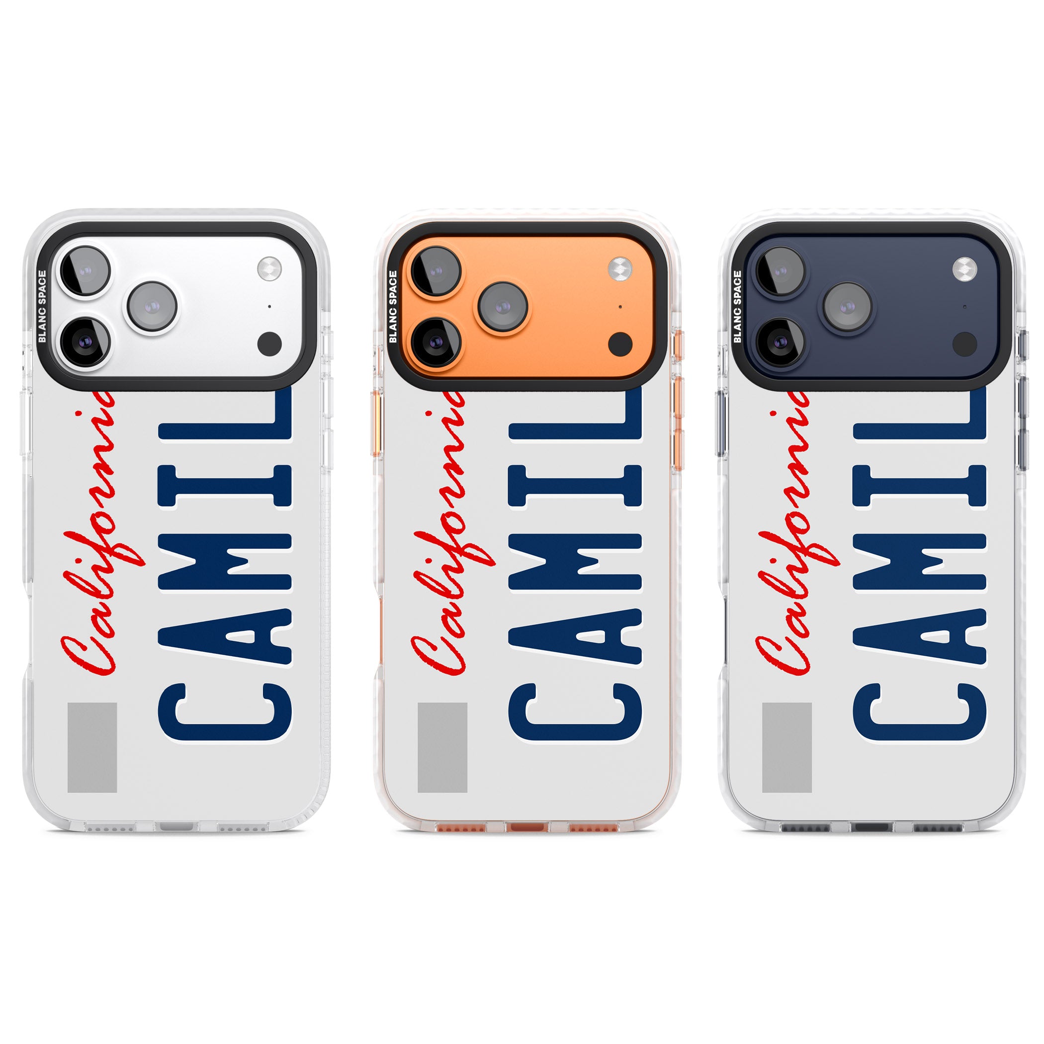 Personalised California License Plate iPhone 17 Pro Impact Pro Clear Phone Case APT Impact Protection