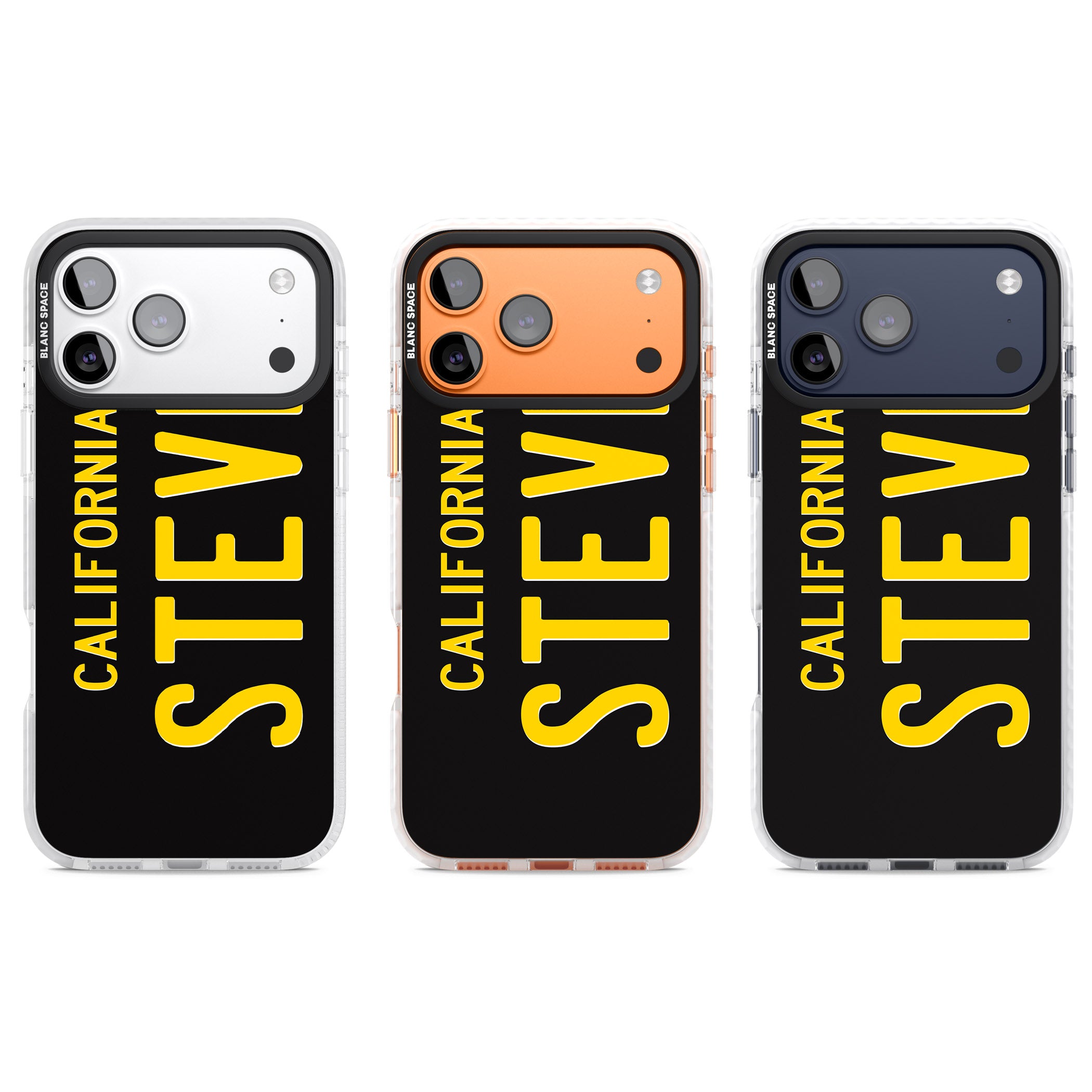 Personalised Vintage California License Plate iPhone 17 Pro Impact Pro Clear Phone Case APT Impact Protection
