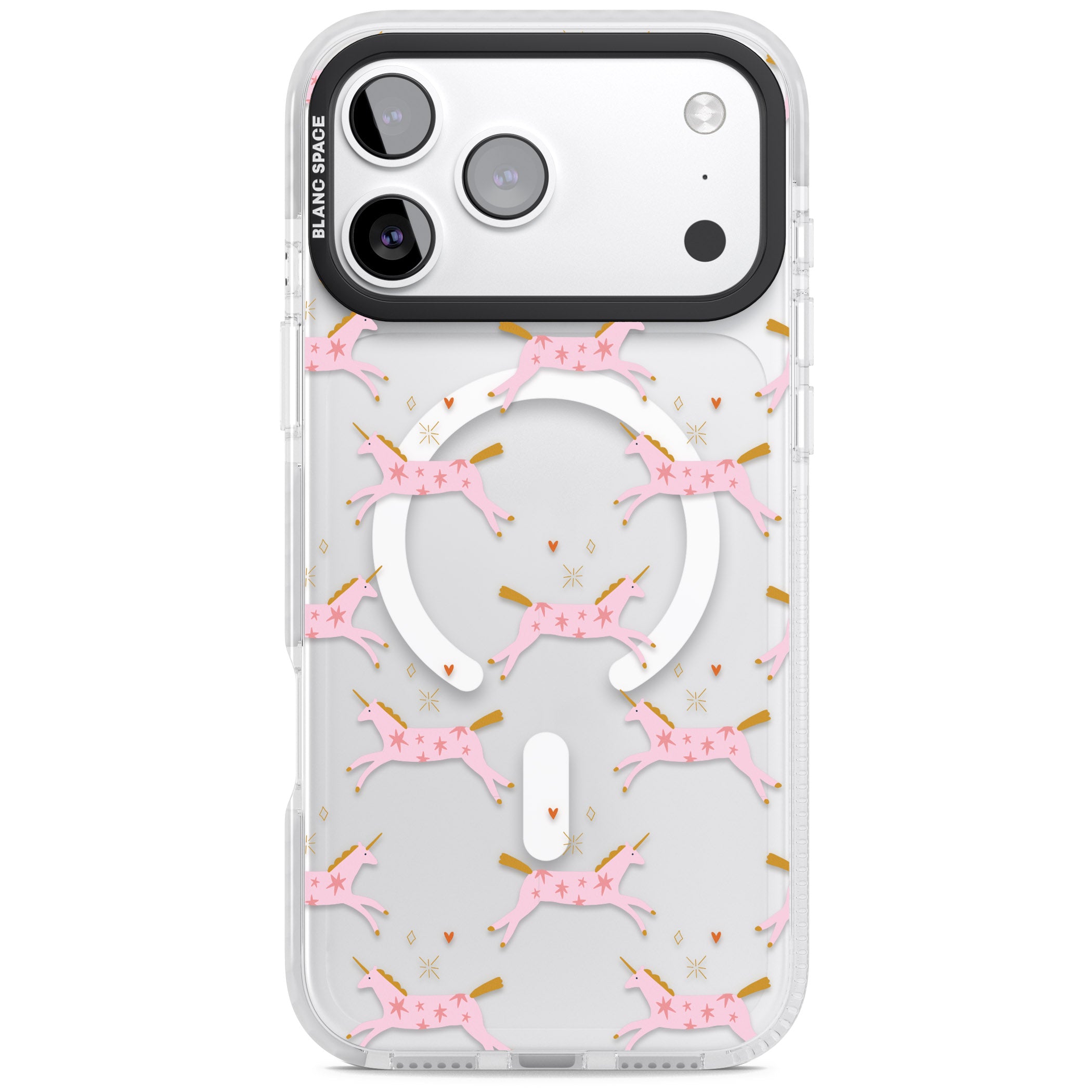 Pink Unicorn iPhone 17 Pro Max Impact Pro Clear Phone Case