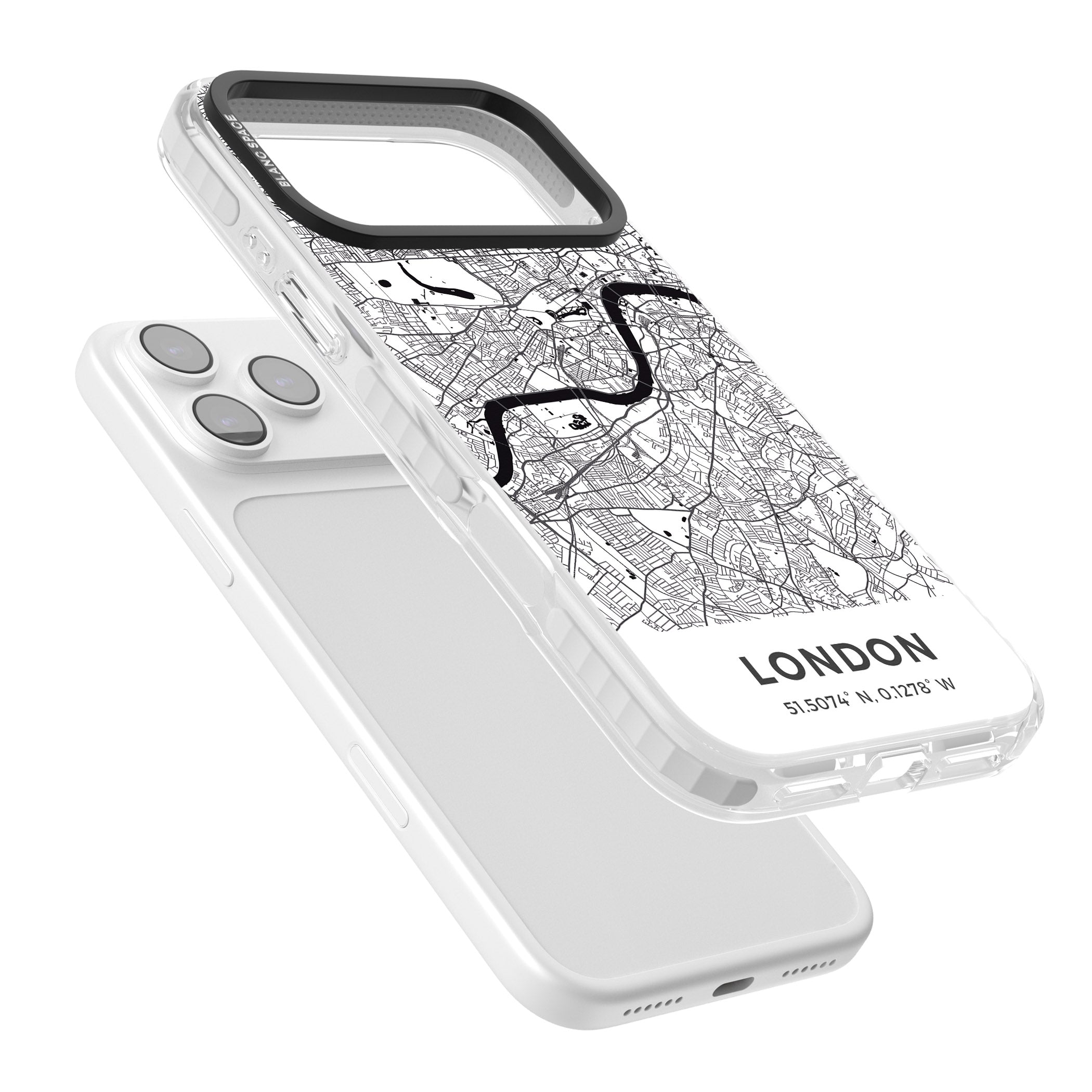 London Map iPhone 17 Pro Impact Pro Clear Phone Case Colours