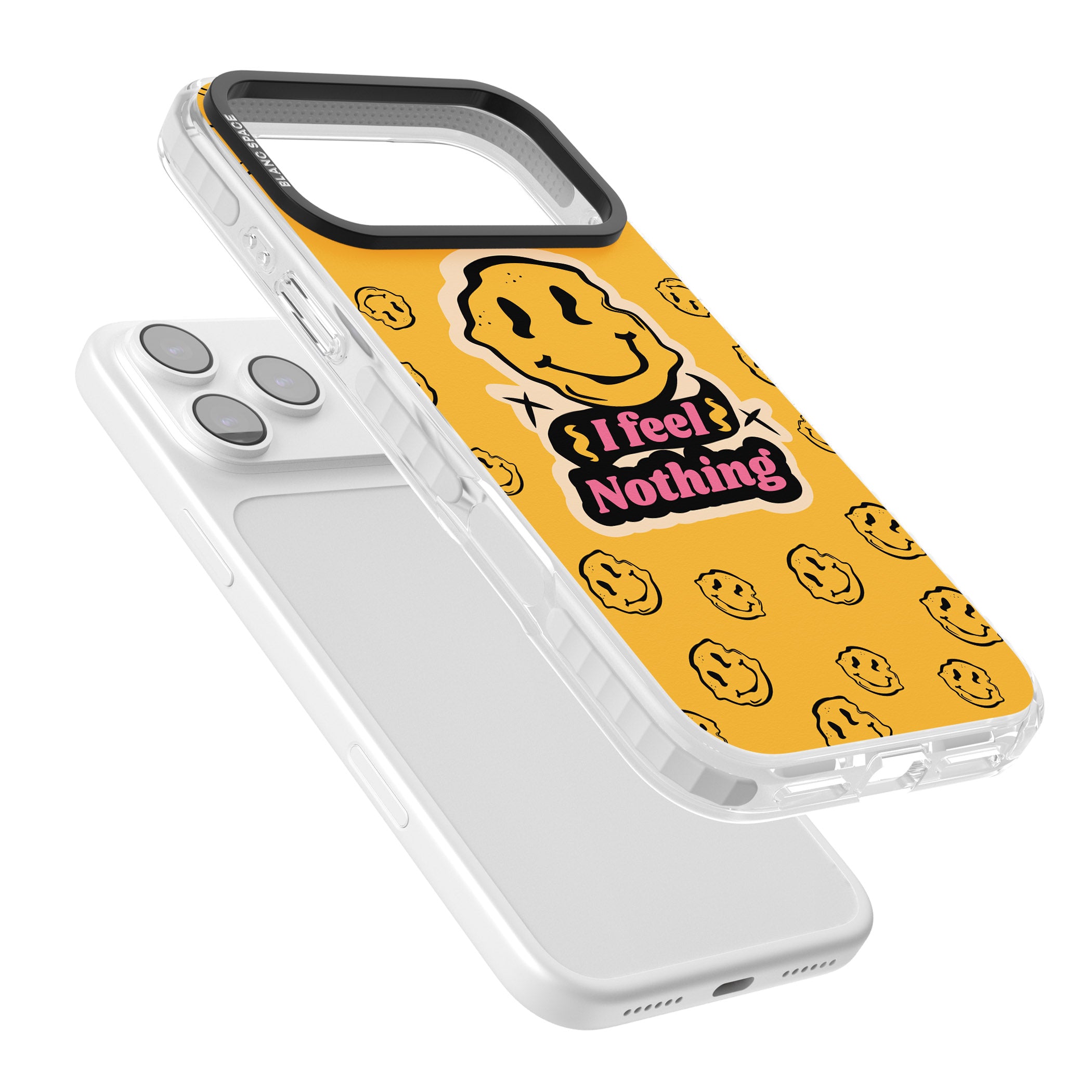 I Feel Nothing iPhone 17 Pro Max Impact Pro Clear Phone Case Colours