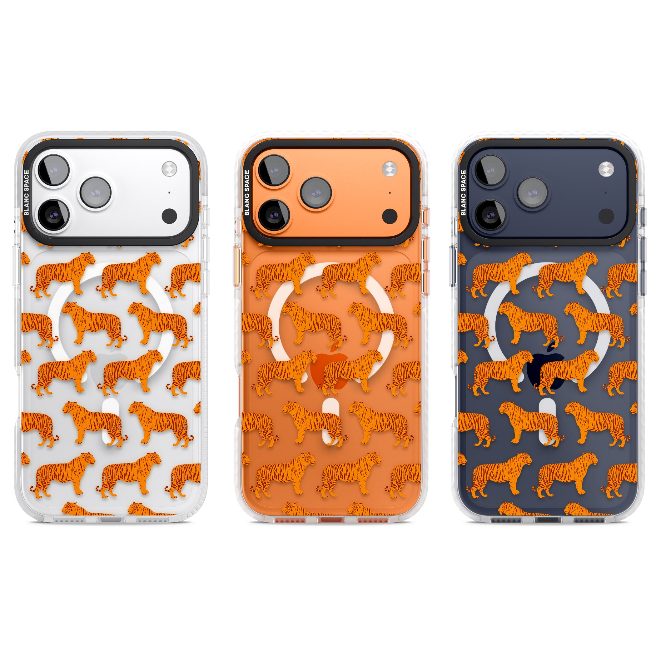 Tiger Pattern iPhone 17 Pro Impact Pro Clear Phone Case APT Impact Protection
