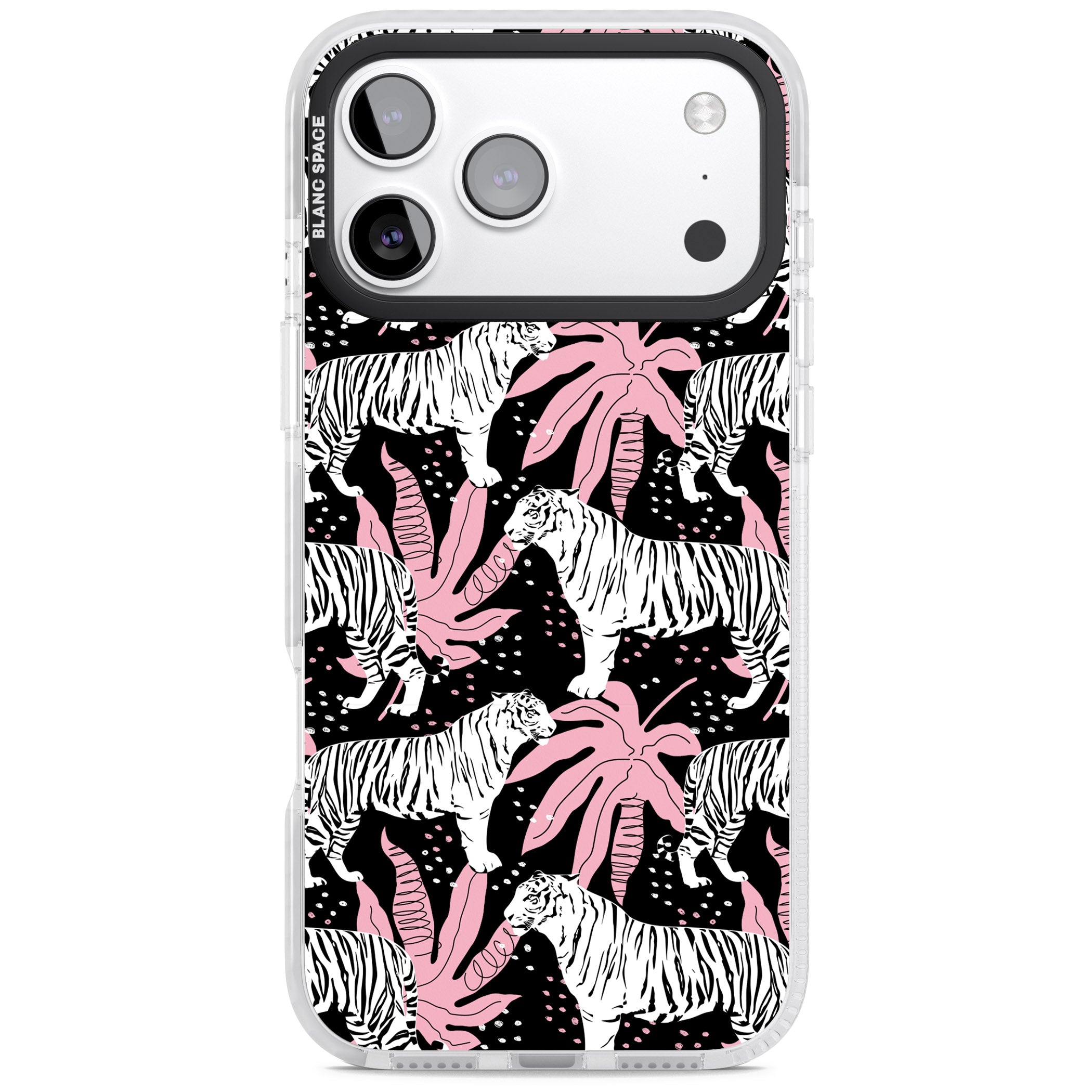 Pink Jungle Tiger iPhone 17 Pro Impact Pro Clear Phone Case