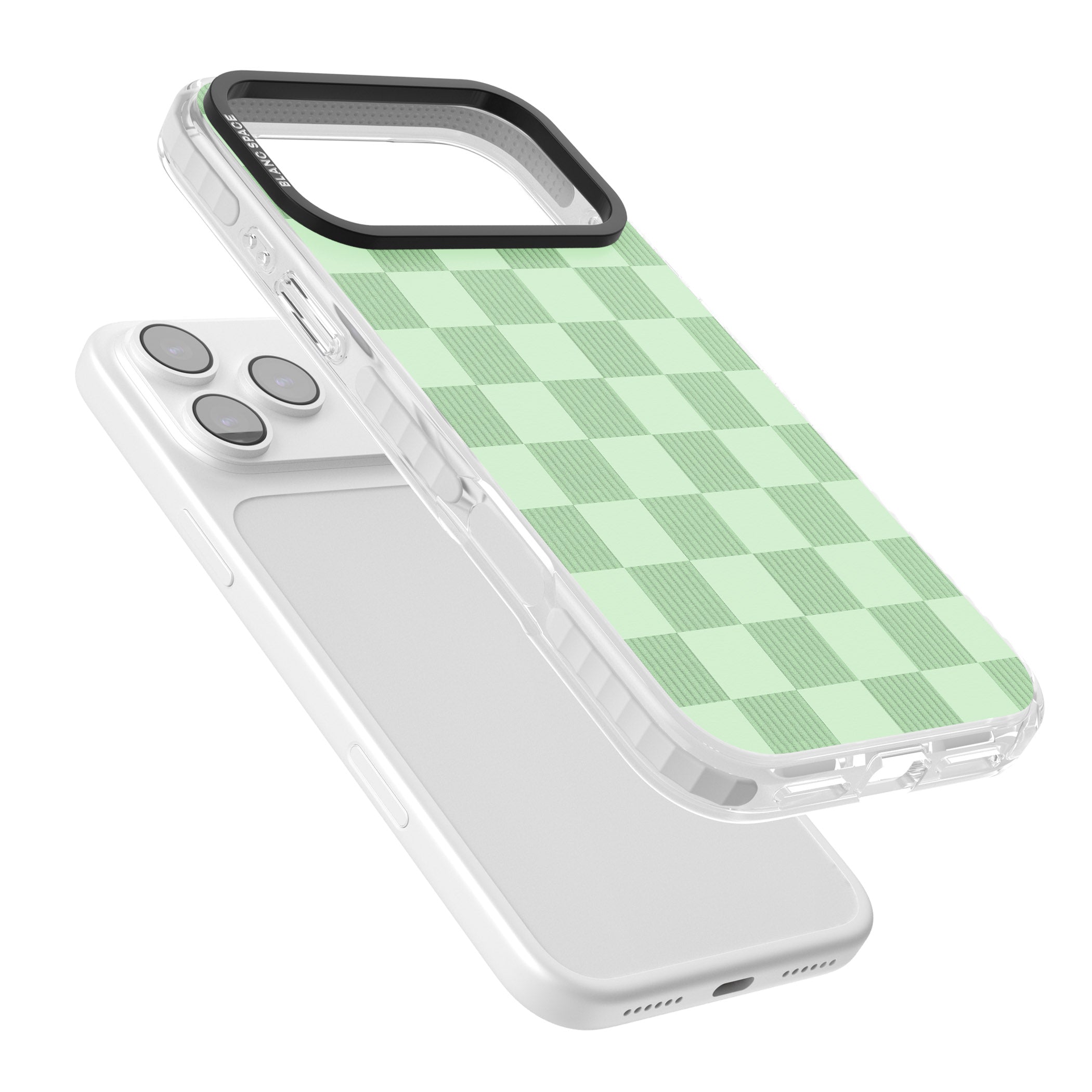 Seafoam Checkered iPhone 17 Pro Max Impact Pro Clear Phone Case Colours