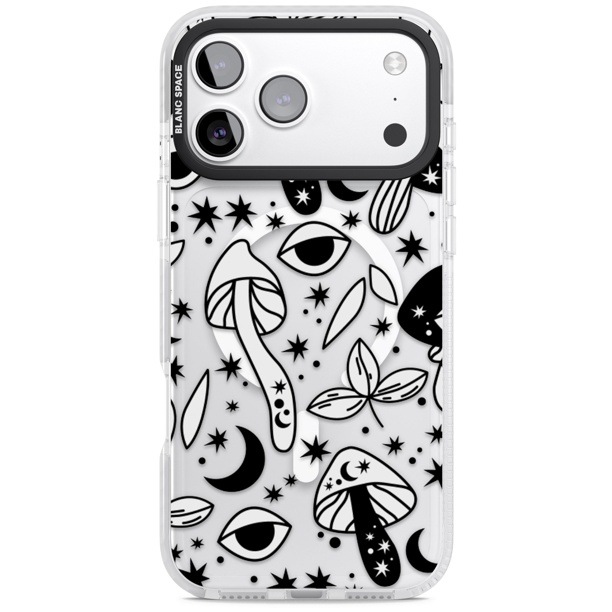 Mystic Mushrooms Pattern iPhone 17 Pro Max Impact Pro Clear Phone Case