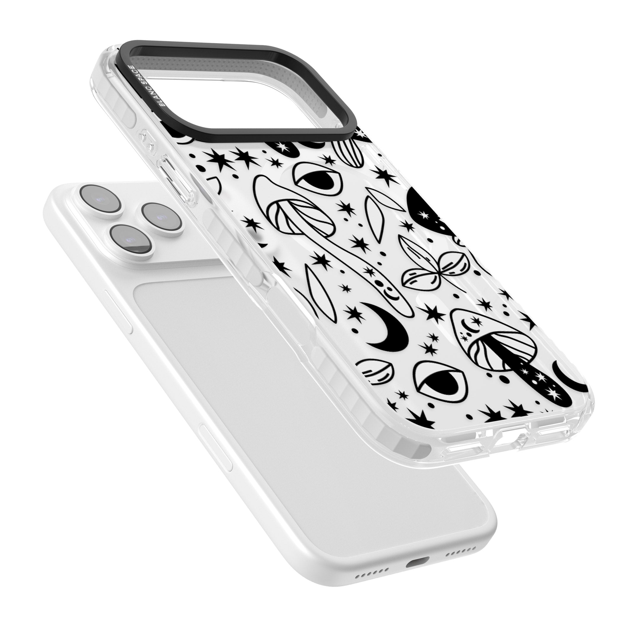 Mystic Mushrooms Pattern iPhone 17 Pro Impact Pro Clear Phone Case Colours