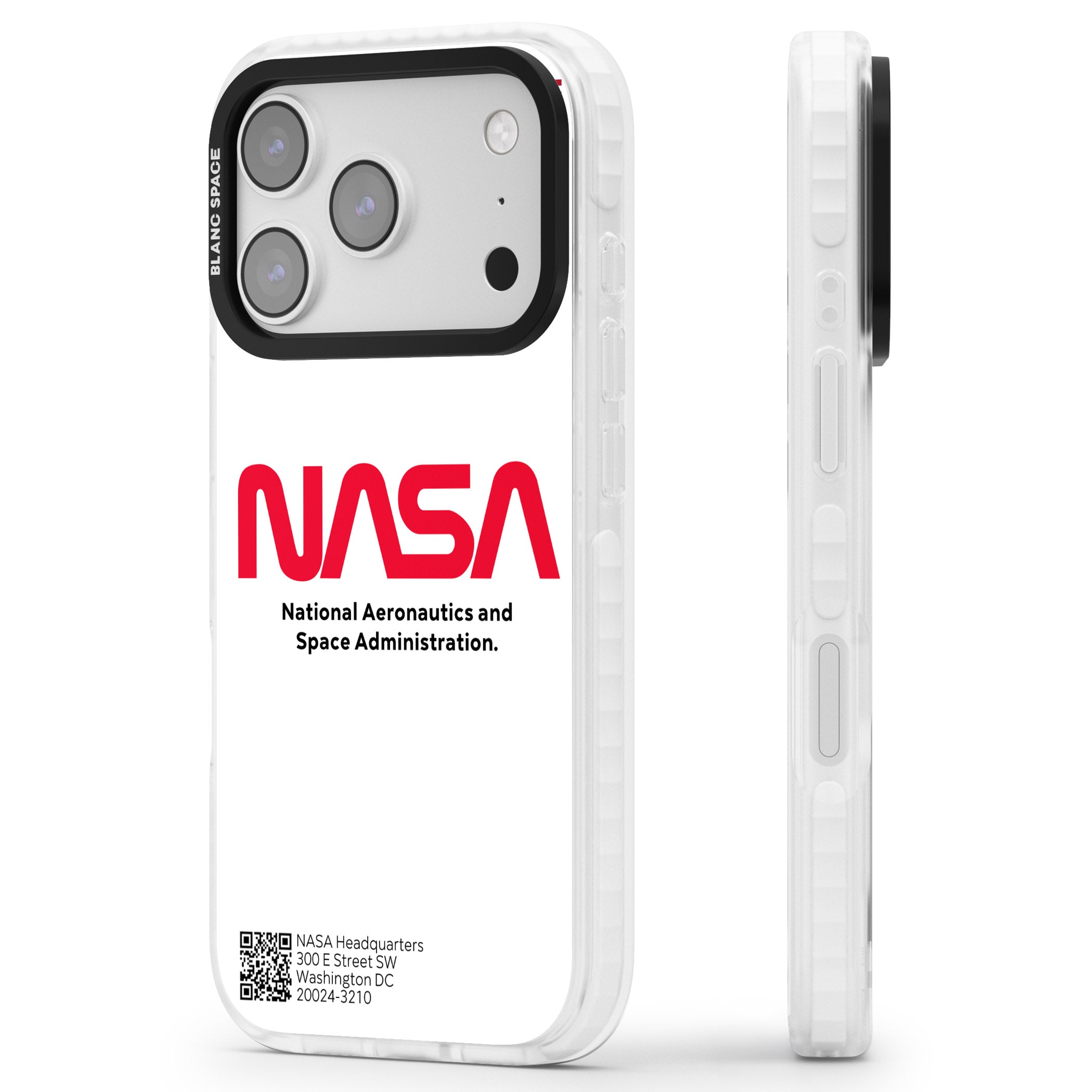 Nasa The Worm iPhone 17 Pro Impact Pro Clear Phone Case Side Profile