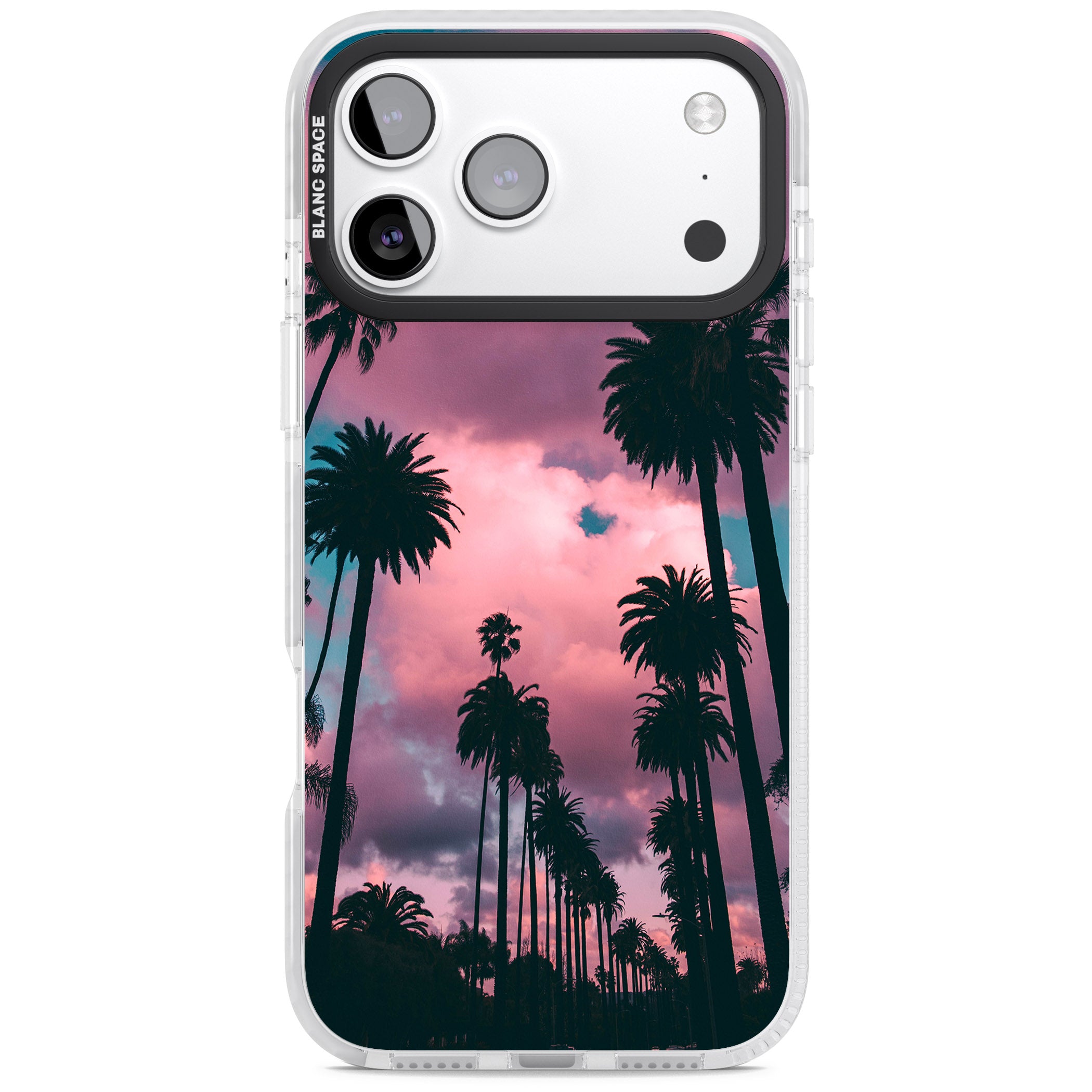 Sunset Palms iPhone 17 Pro Max Impact Pro Clear Phone Case