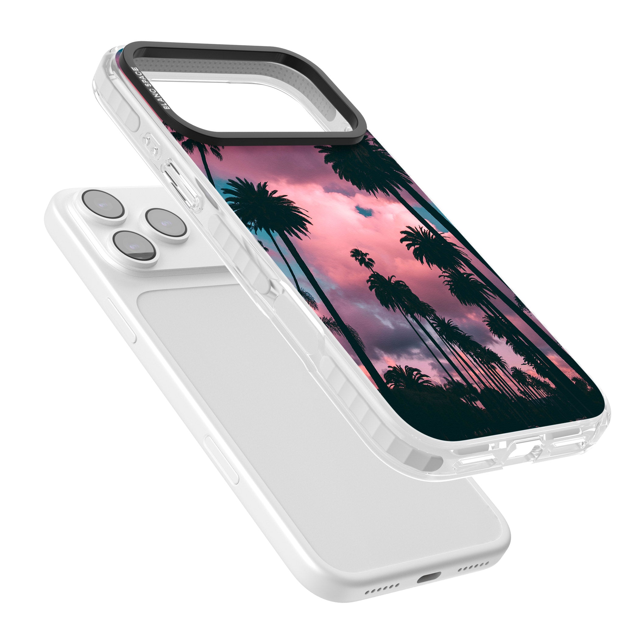 Sunset Palms iPhone 17 Pro Max Impact Pro Clear Phone Case Colours