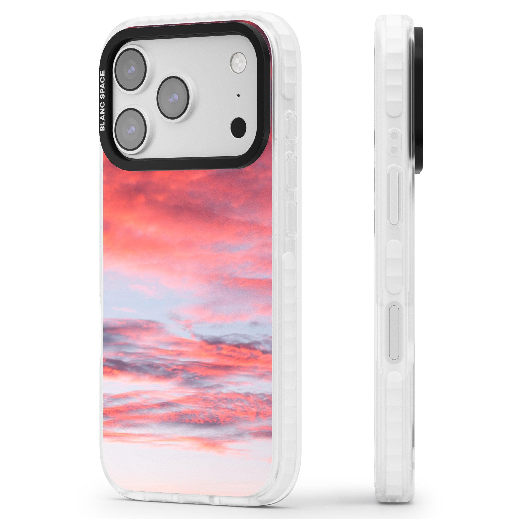 Sunset Skies iPhone 17 Pro Max Impact Pro Clear Phone Case Side Profile