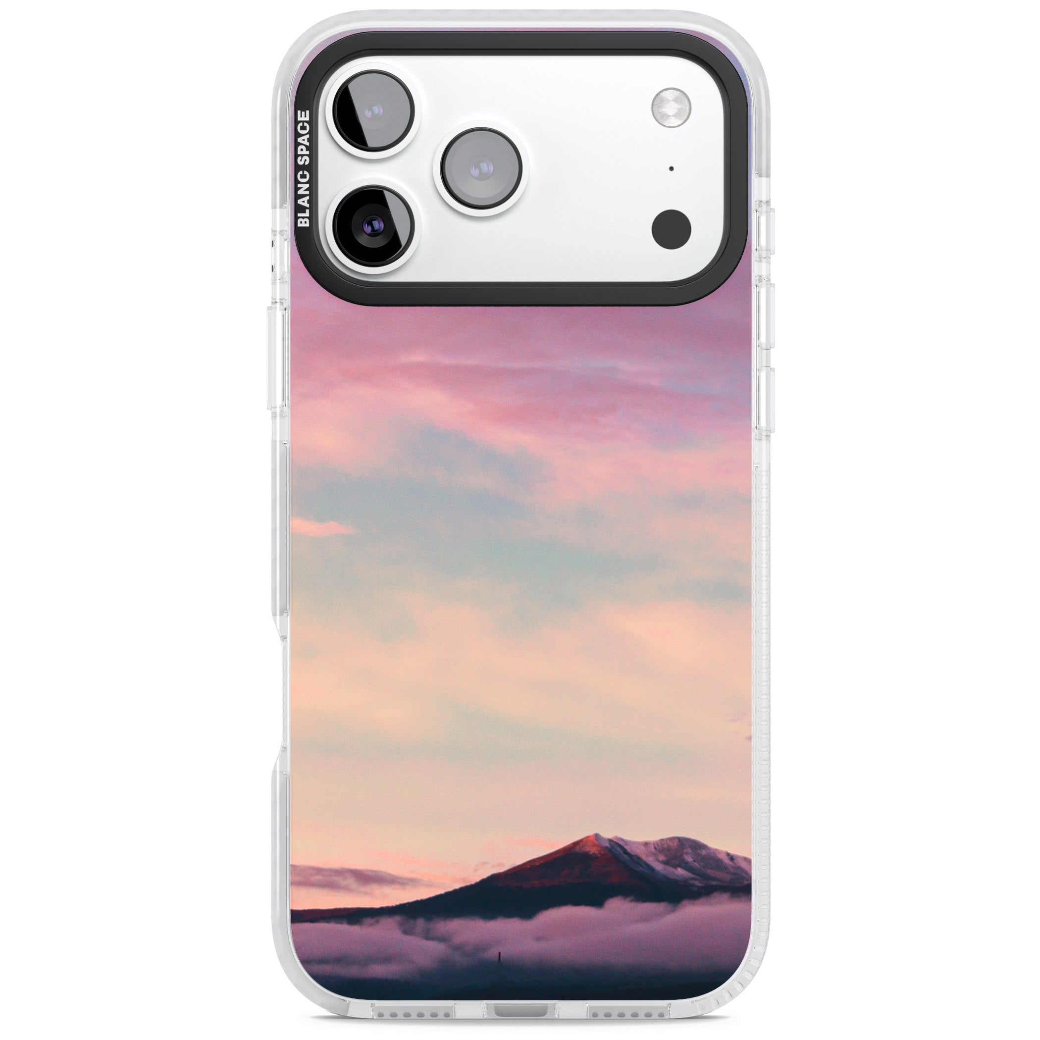 Pastel Mountain Sunset iPhone 17 Pro Impact Pro Clear Phone Case