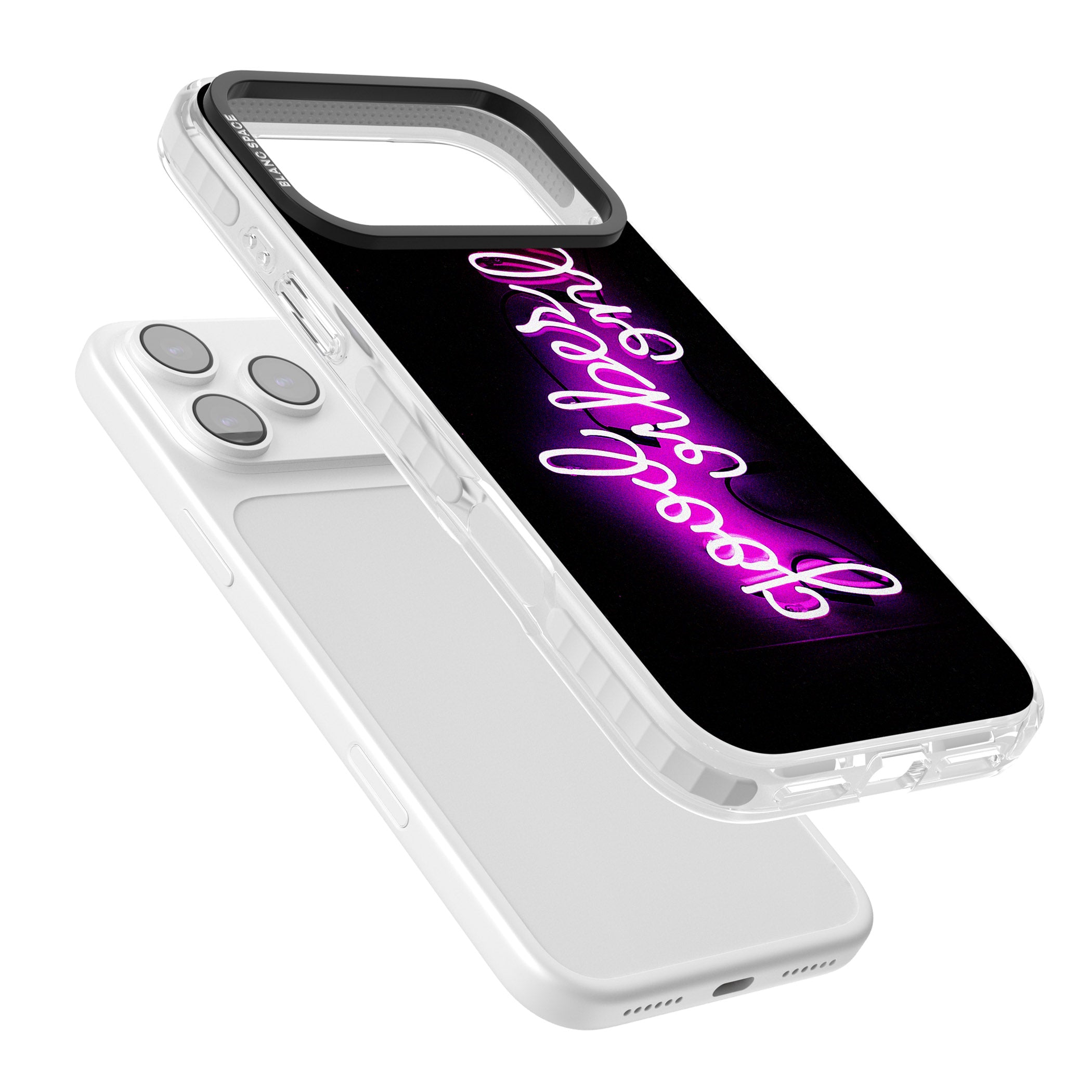 Good Vibes Only Neon Glow iPhone 17 Pro Max Impact Pro Clear Phone Case Colours