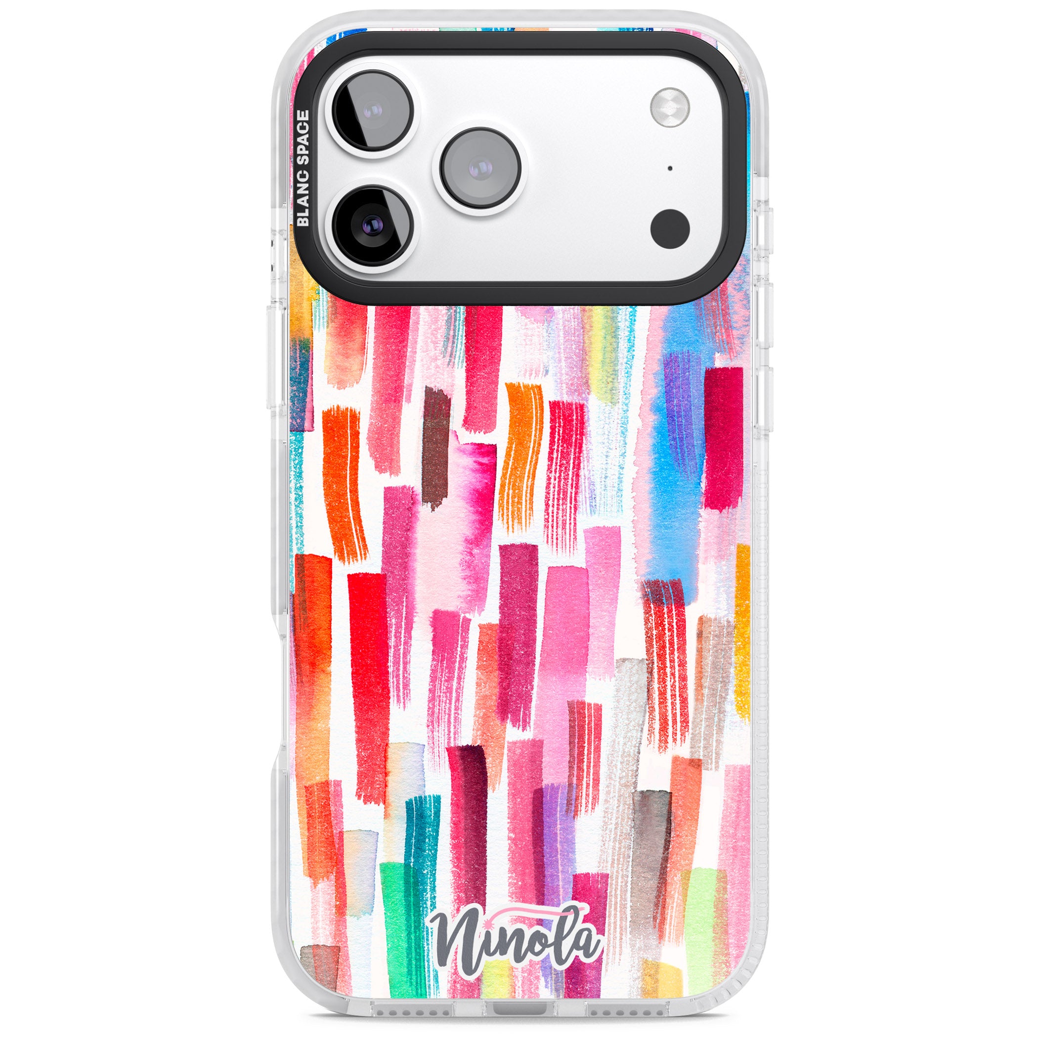 Colorful Brushstrokes iPhone 17 Pro Impact Pro Clear Phone Case