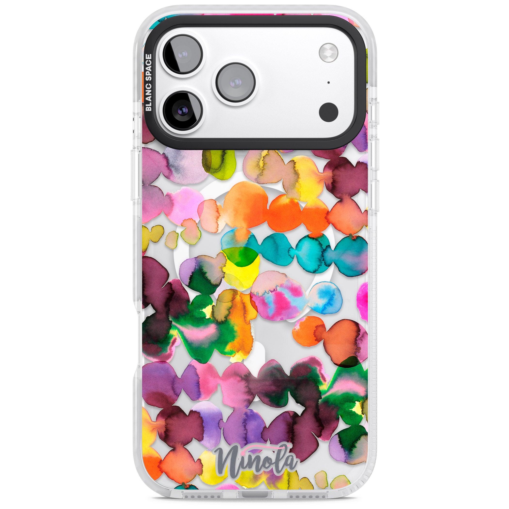 Ink Splash Hues iPhone 17 Pro Max Impact Pro Clear Phone Case