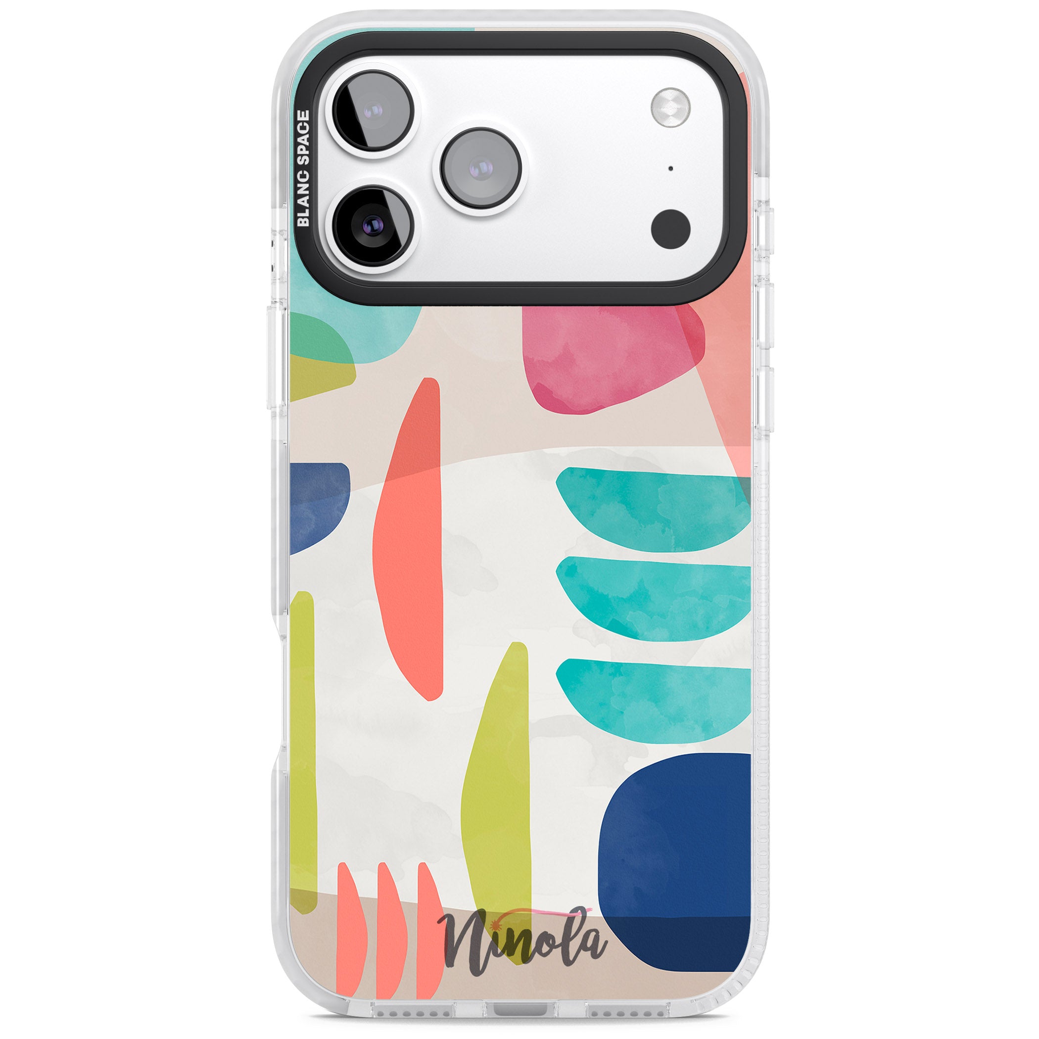 Bold Colorful Shapes iPhone 17 Pro Impact Pro Clear Phone Case