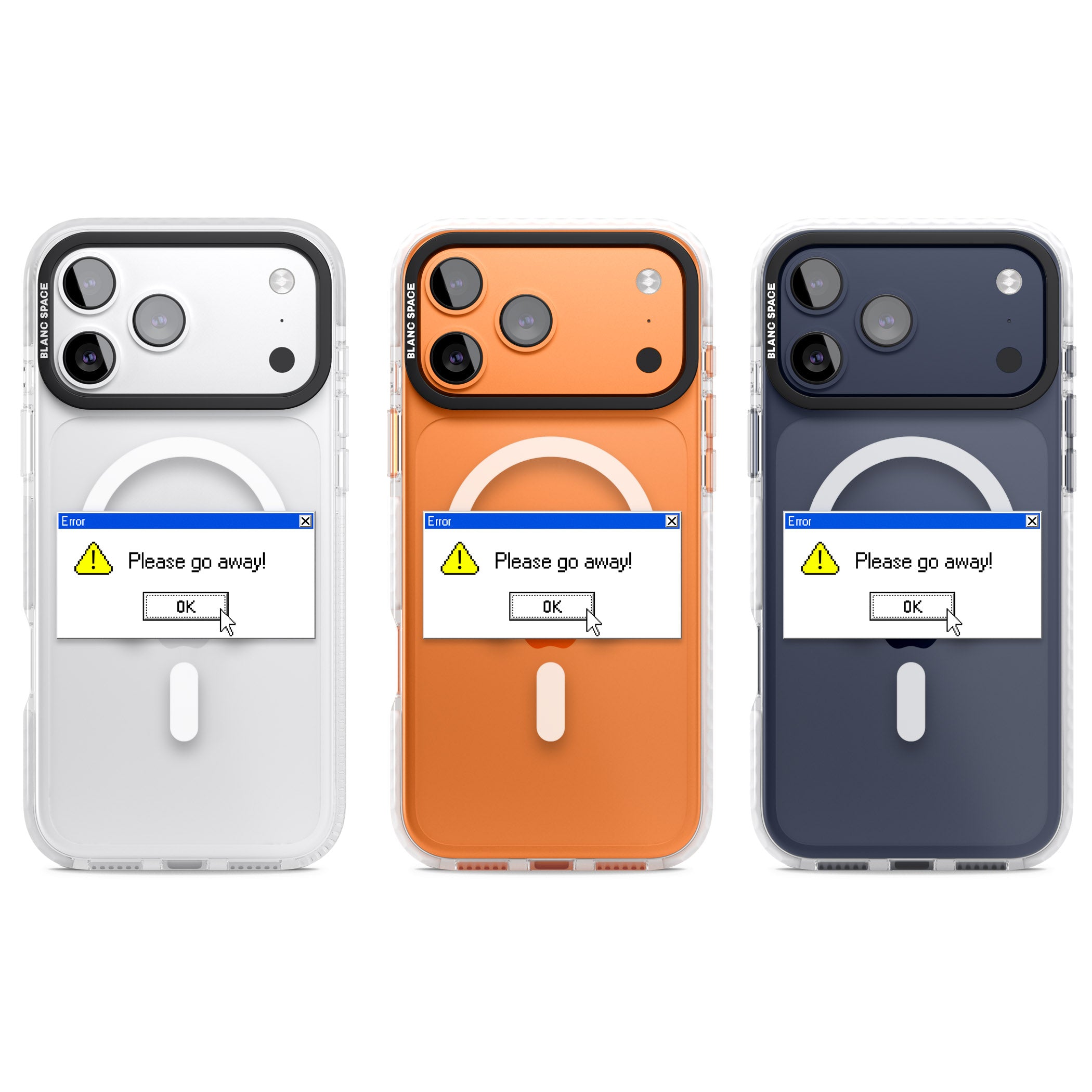 Please Go Away Exe iPhone 17 Pro Impact Pro Clear Phone Case APT Impact Protection