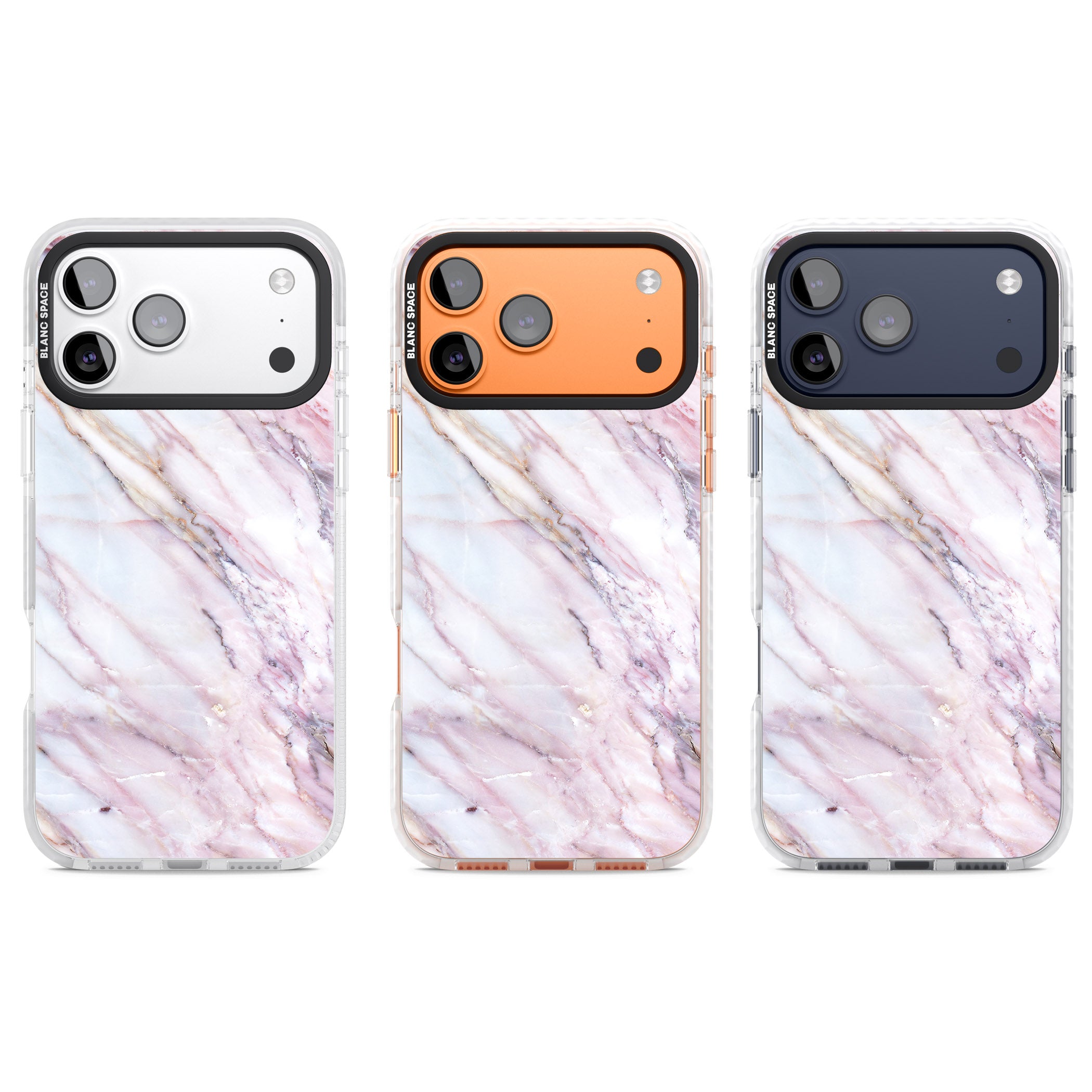 Blush Marble Glow iPhone 17 Pro Impact Pro Clear Phone Case APT Impact Protection