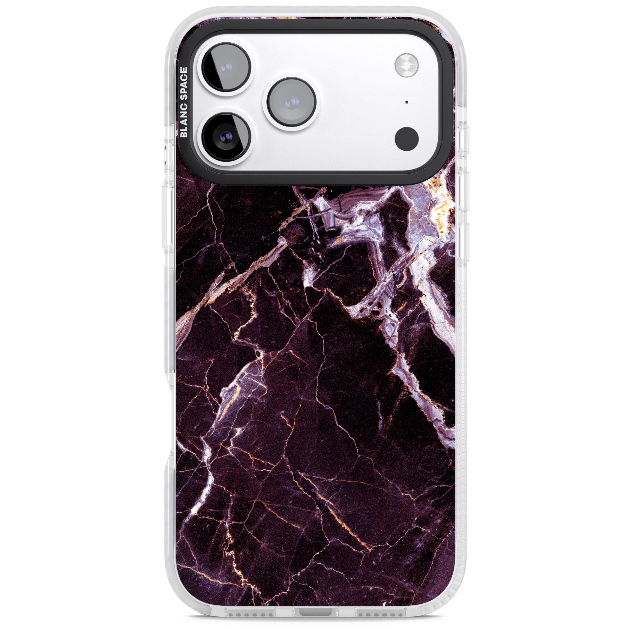 Violet Shatter Marble iPhone 17 Pro Impact Pro Clear Phone Case