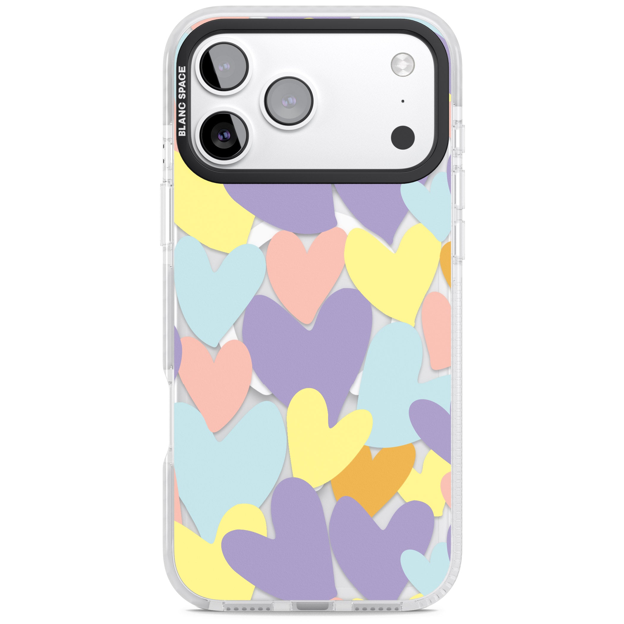 Pastel Hearts iPhone 17 Pro Impact Pro Clear Phone Case
