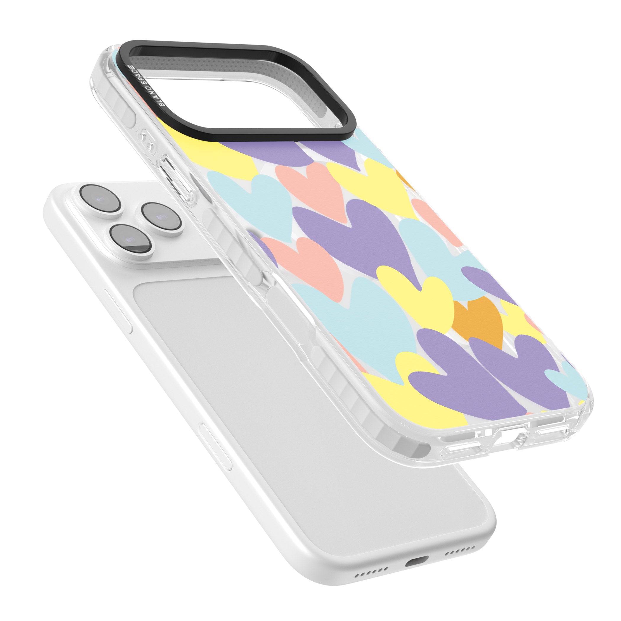Pastel Hearts iPhone 17 Pro Impact Pro Clear Phone Case Colours