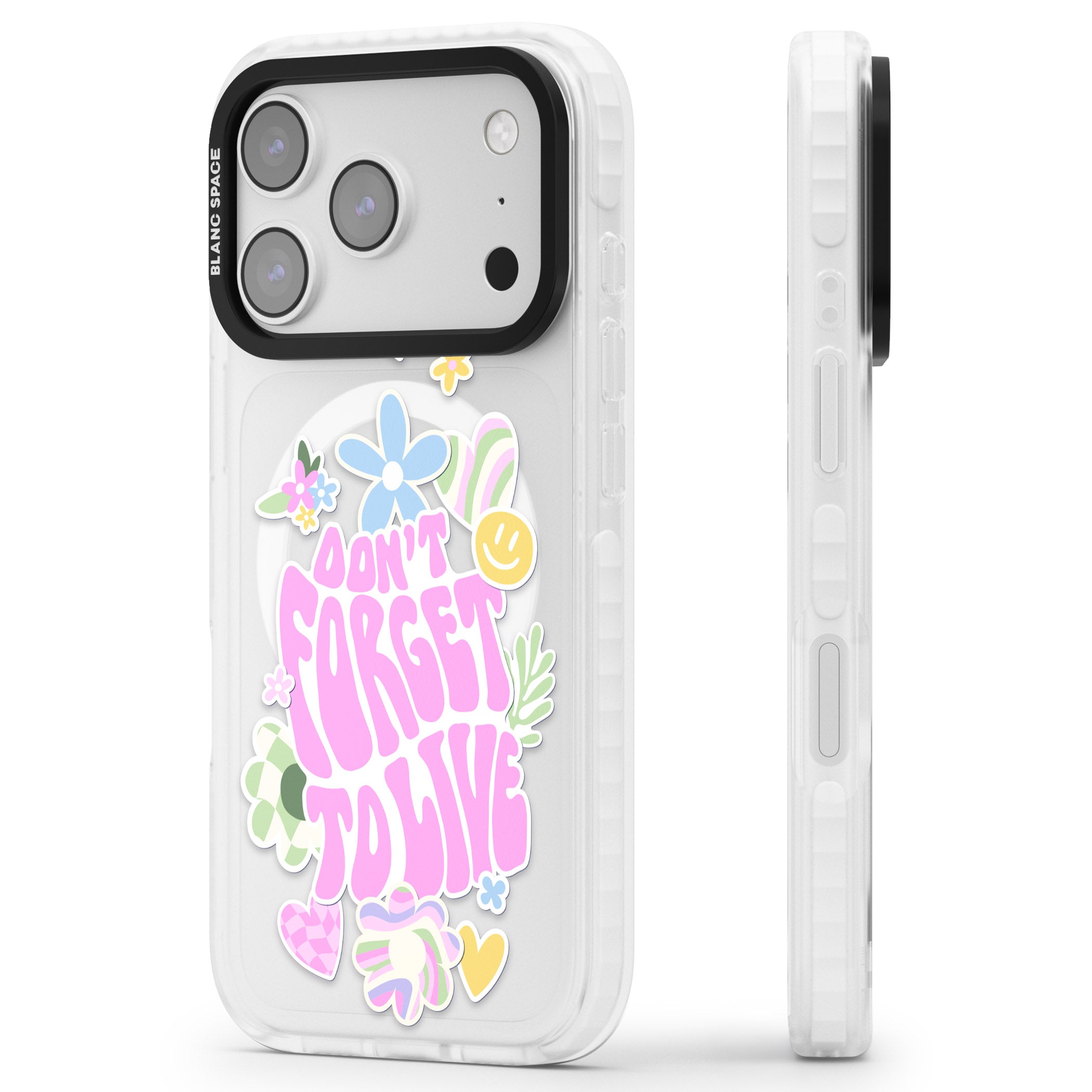 Don'T Forget To Live iPhone 17 Pro Max Impact Pro Clear Phone Case Side Profile