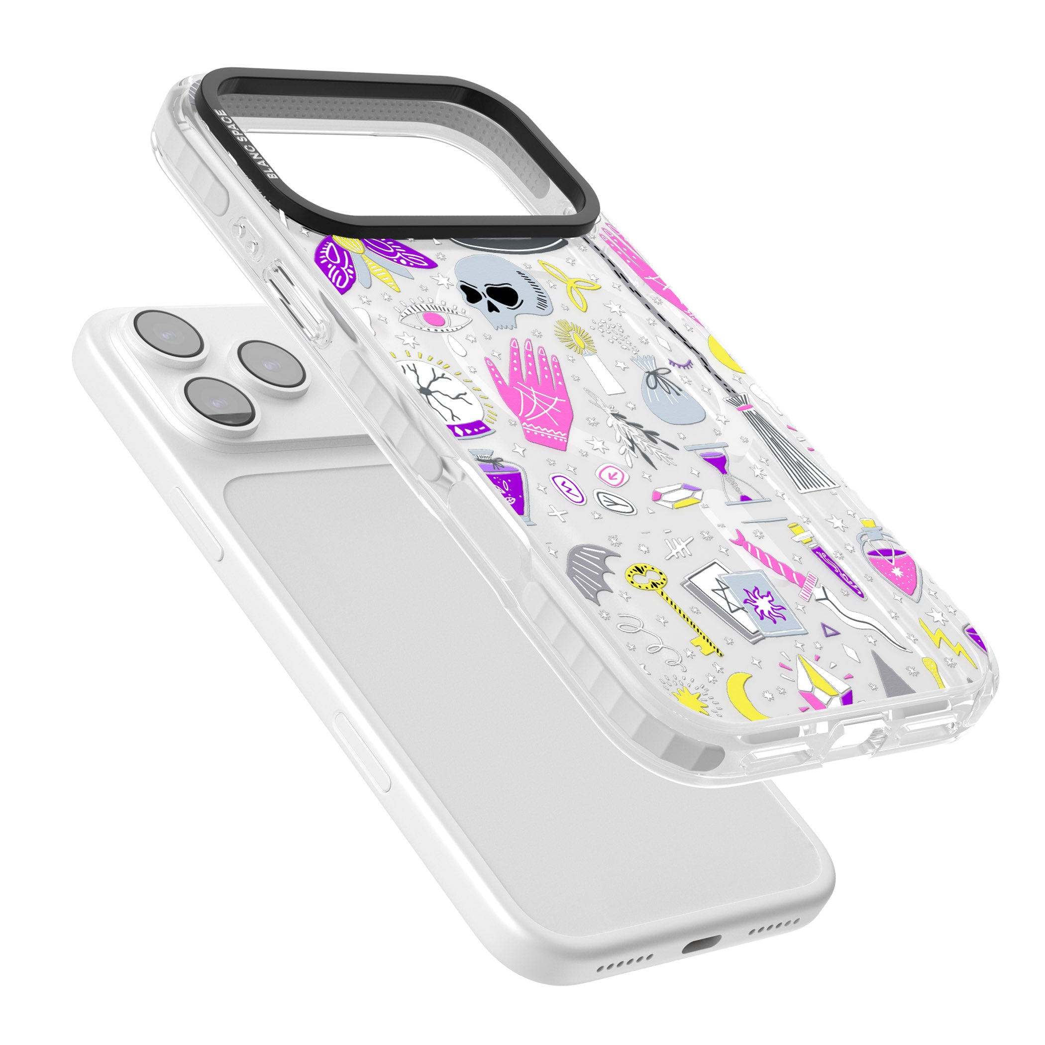 Black Magic Pattern iPhone 17 Pro Max Impact Pro Clear Phone Case Colours