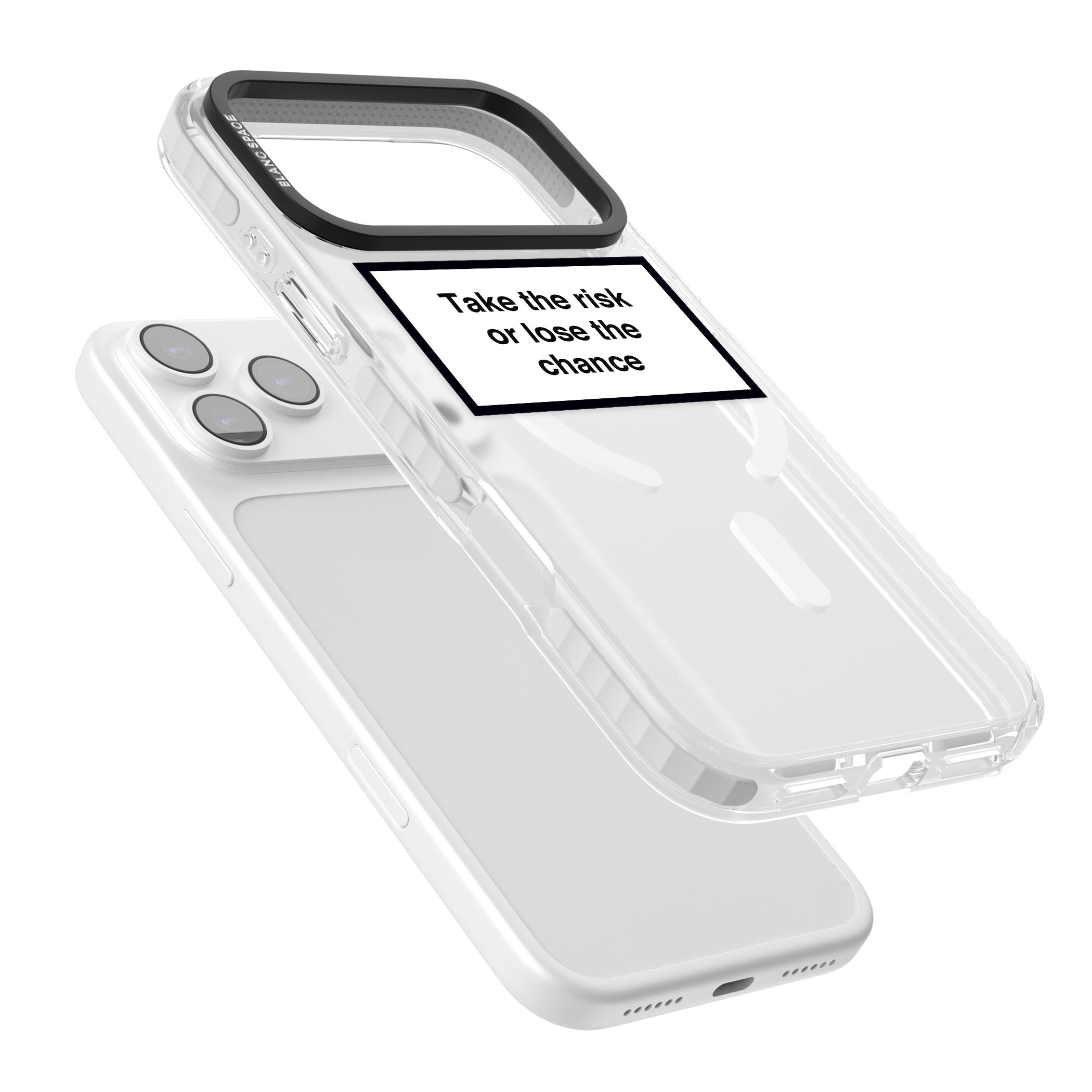 Take The Risk Or Lose The Chance iPhone 17 Pro Impact Pro Clear Phone Case Colours