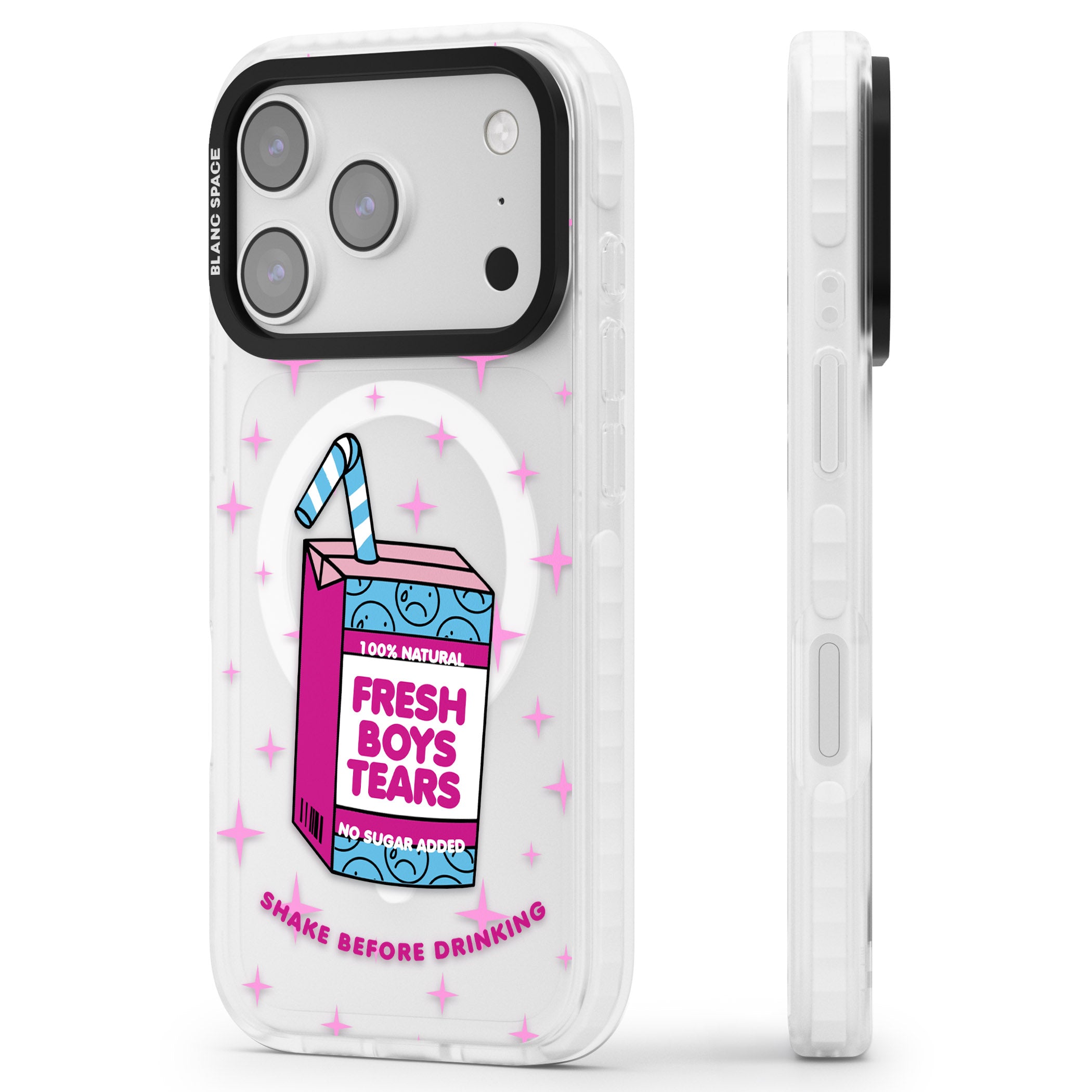 Boy Tears iPhone 17 Pro Max Impact Pro Clear Phone Case Side Profile