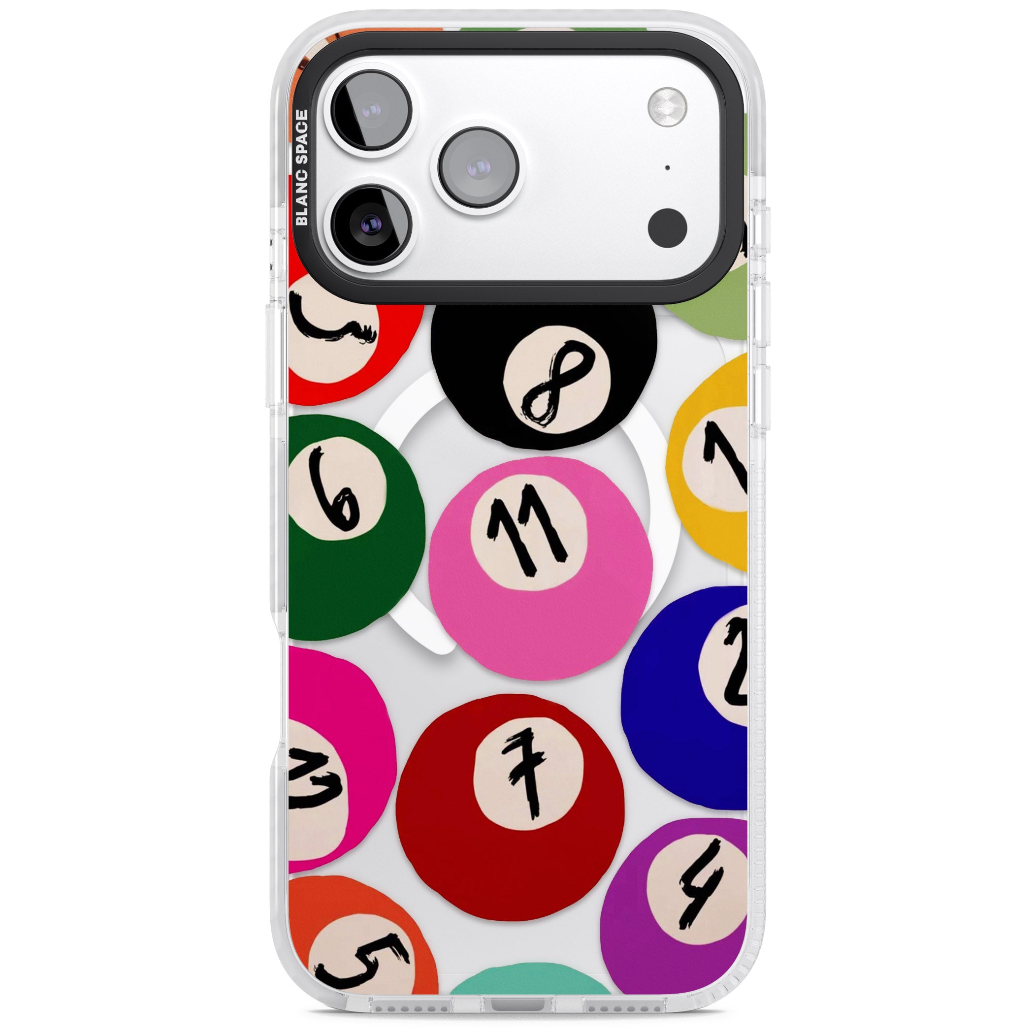 Pool Balls iPhone 17 Pro Impact Pro Clear Phone Case
