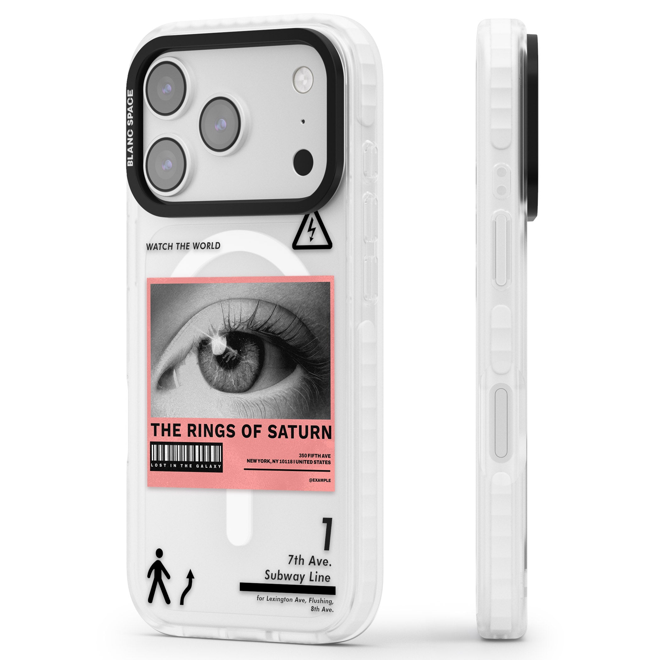 Watch The World iPhone 17 Pro Impact Pro Clear Phone Case Side Profile