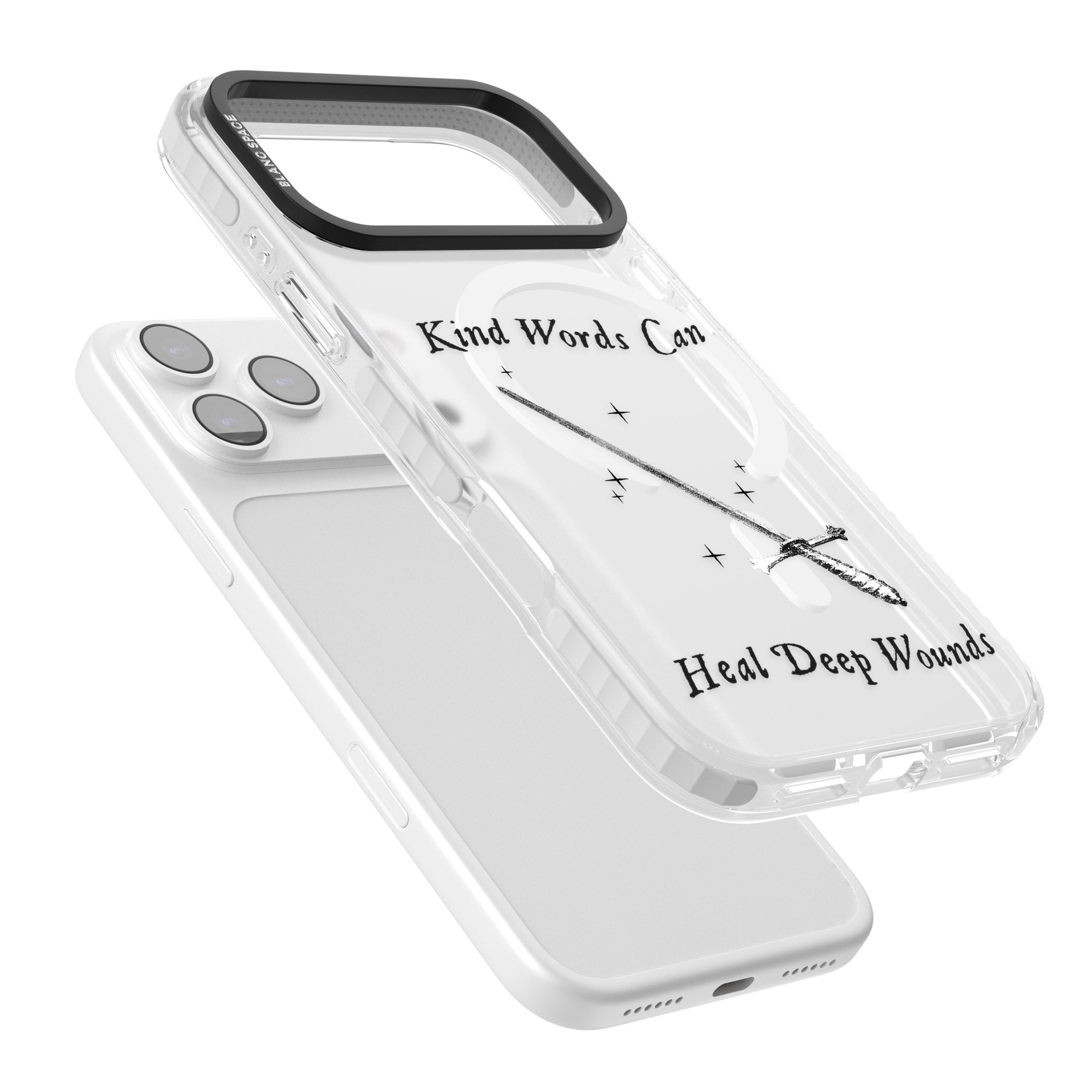 Kind Words Can Heal Deep Wounds iPhone 17 Pro Impact Pro Clear Phone Case Colours