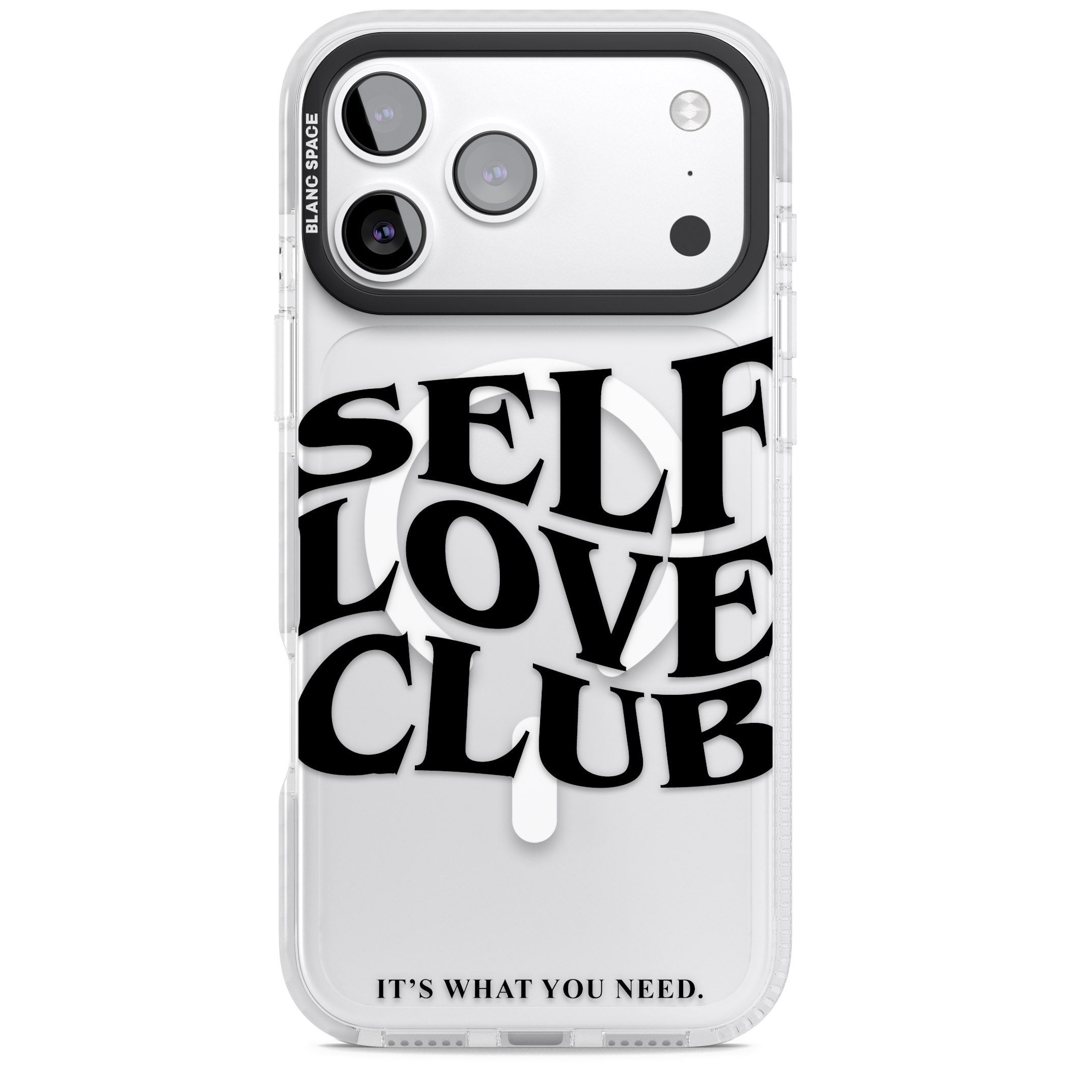 Self Love Club Black iPhone 17 Pro Max Impact Pro Clear Phone Case