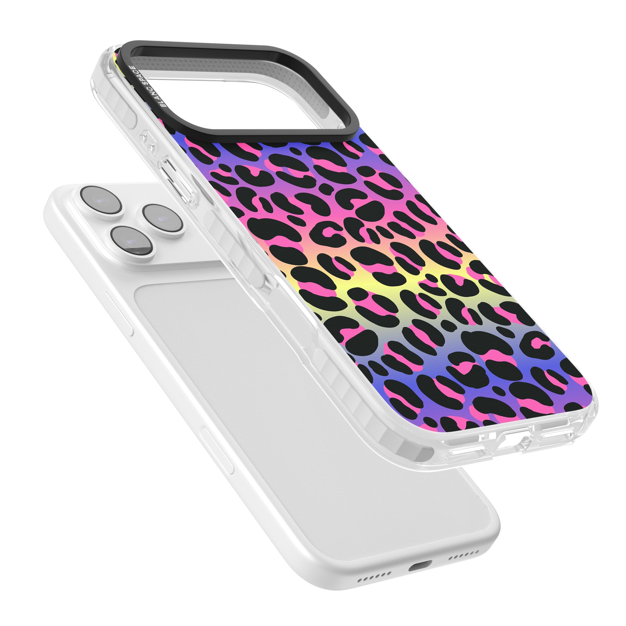 Rainbow Gradient Leopard iPhone 17 Pro Max Impact Pro Clear Phone Case Colours