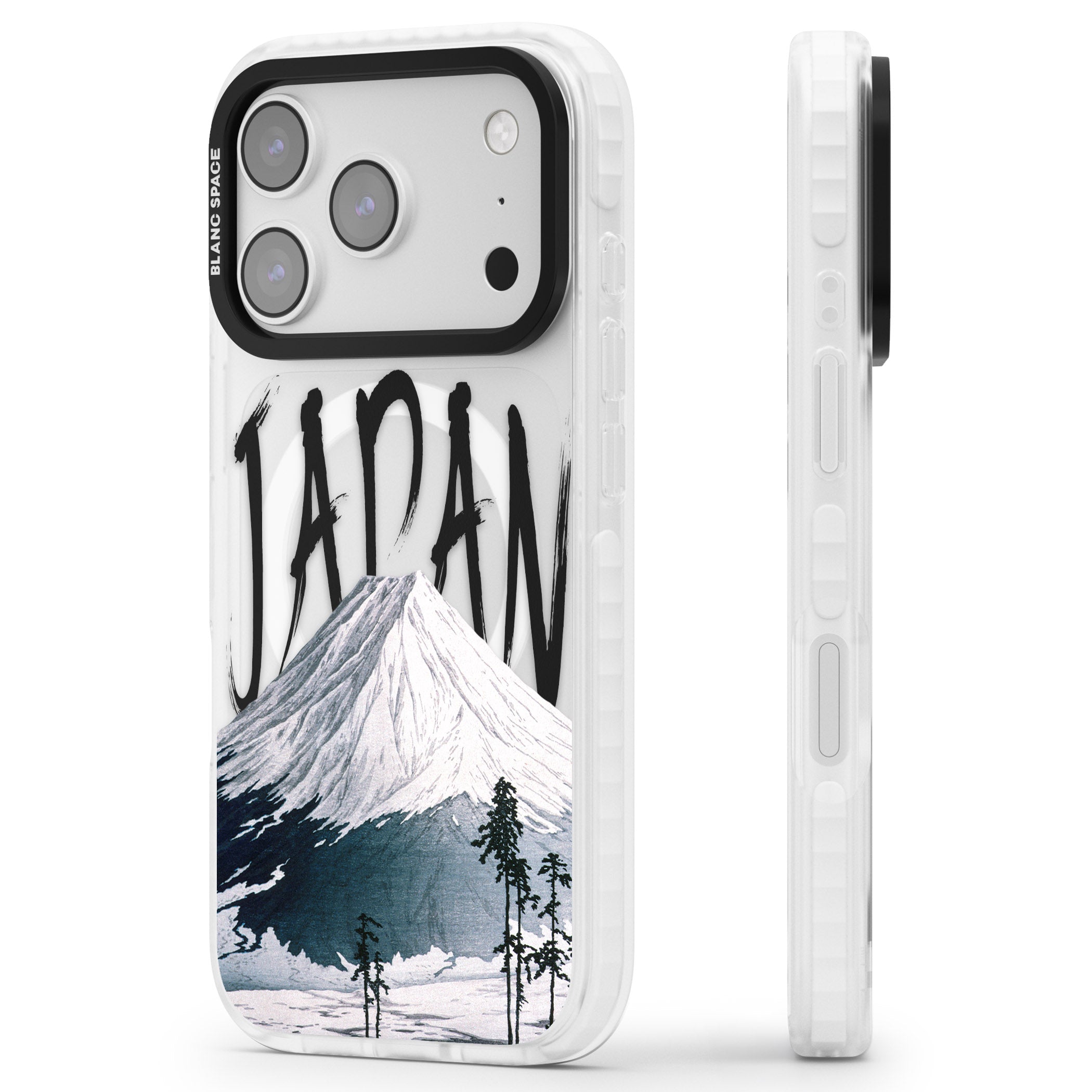 Mount Fuji Cutout iPhone 17 Pro Max Impact Pro Clear Phone Case Side Profile