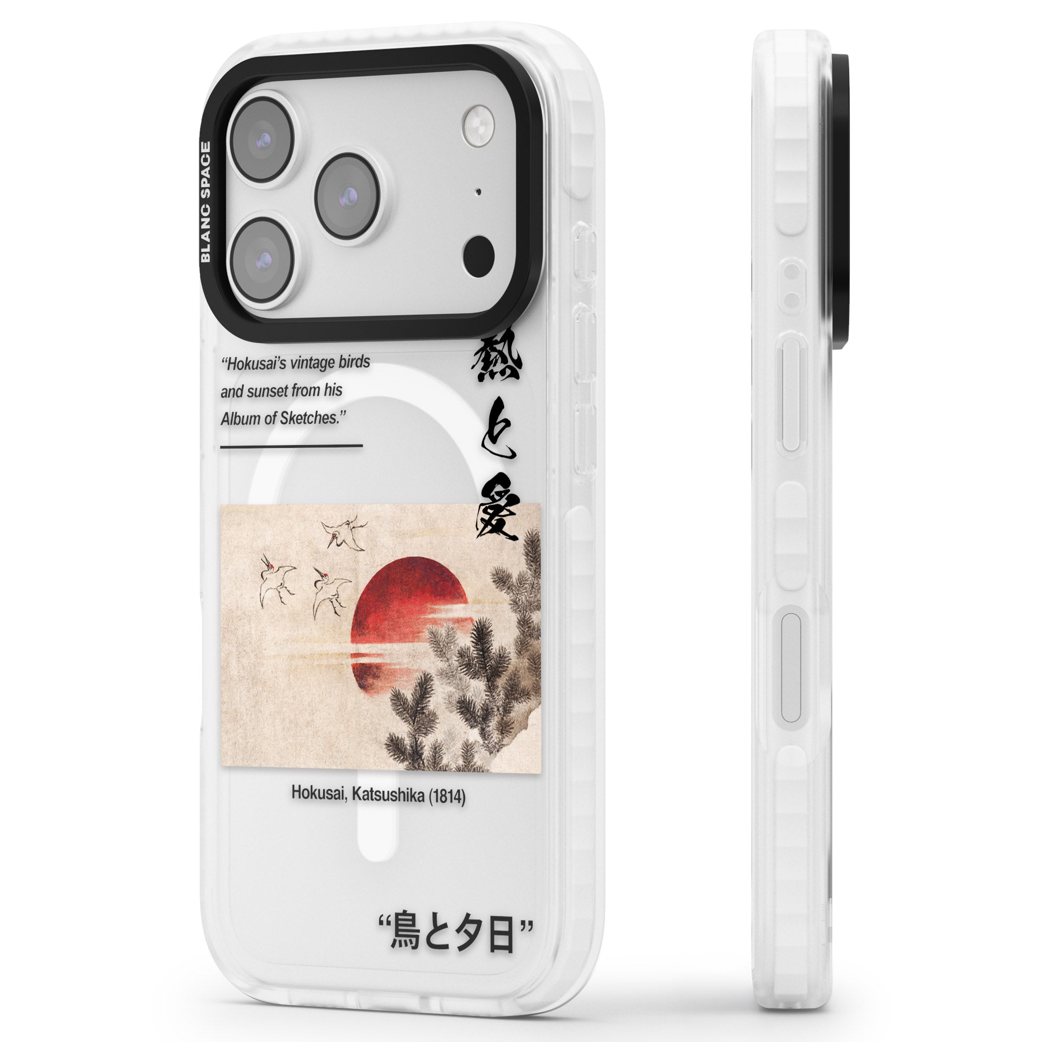 Birds And Sunset iPhone 17 Pro Max Impact Pro Clear Phone Case Side Profile